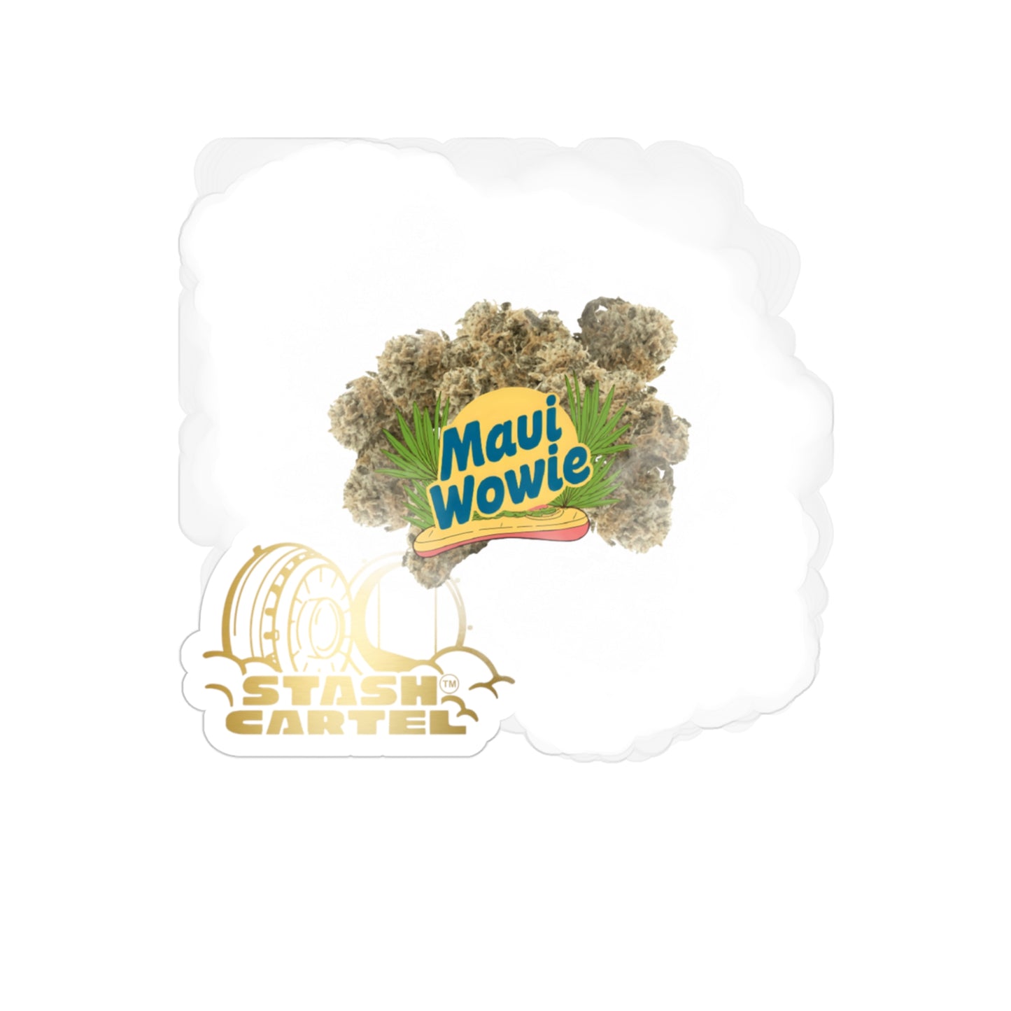 Maui Wowie Transparent Outdoor Sticker – Cannabis Lifestyle Design