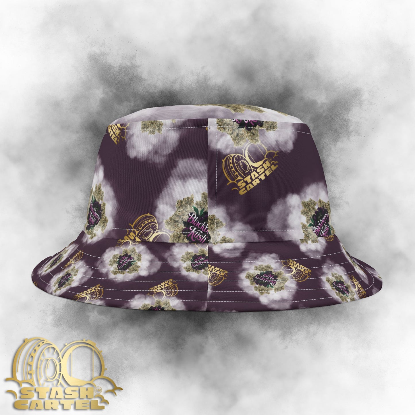 Blackberry Kush Bucket Hat – Deep Purple Drip with Relaxed Luxury