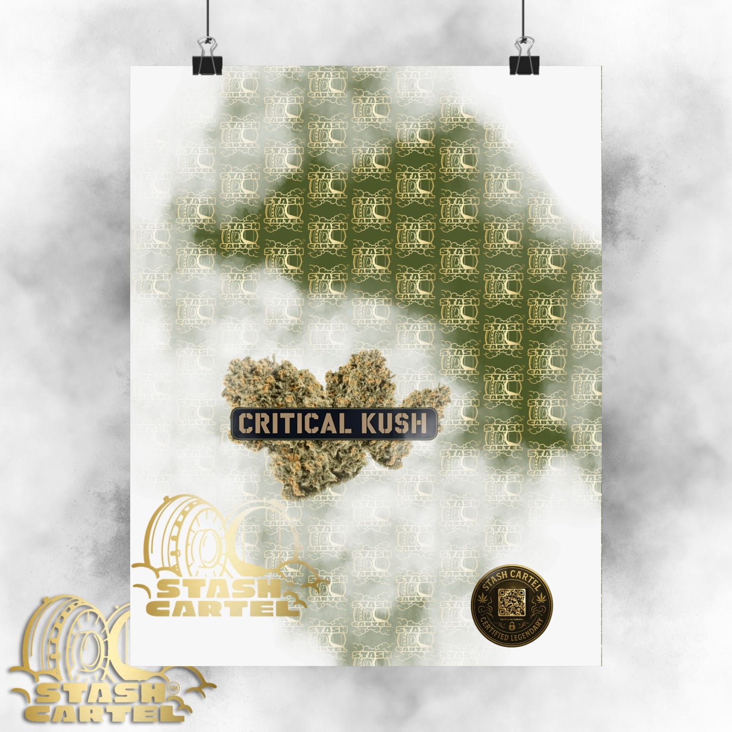 💣🌲 Critical Kush Poster – Classic Indica Wall Art with Spicy Earth & Knockout Calm