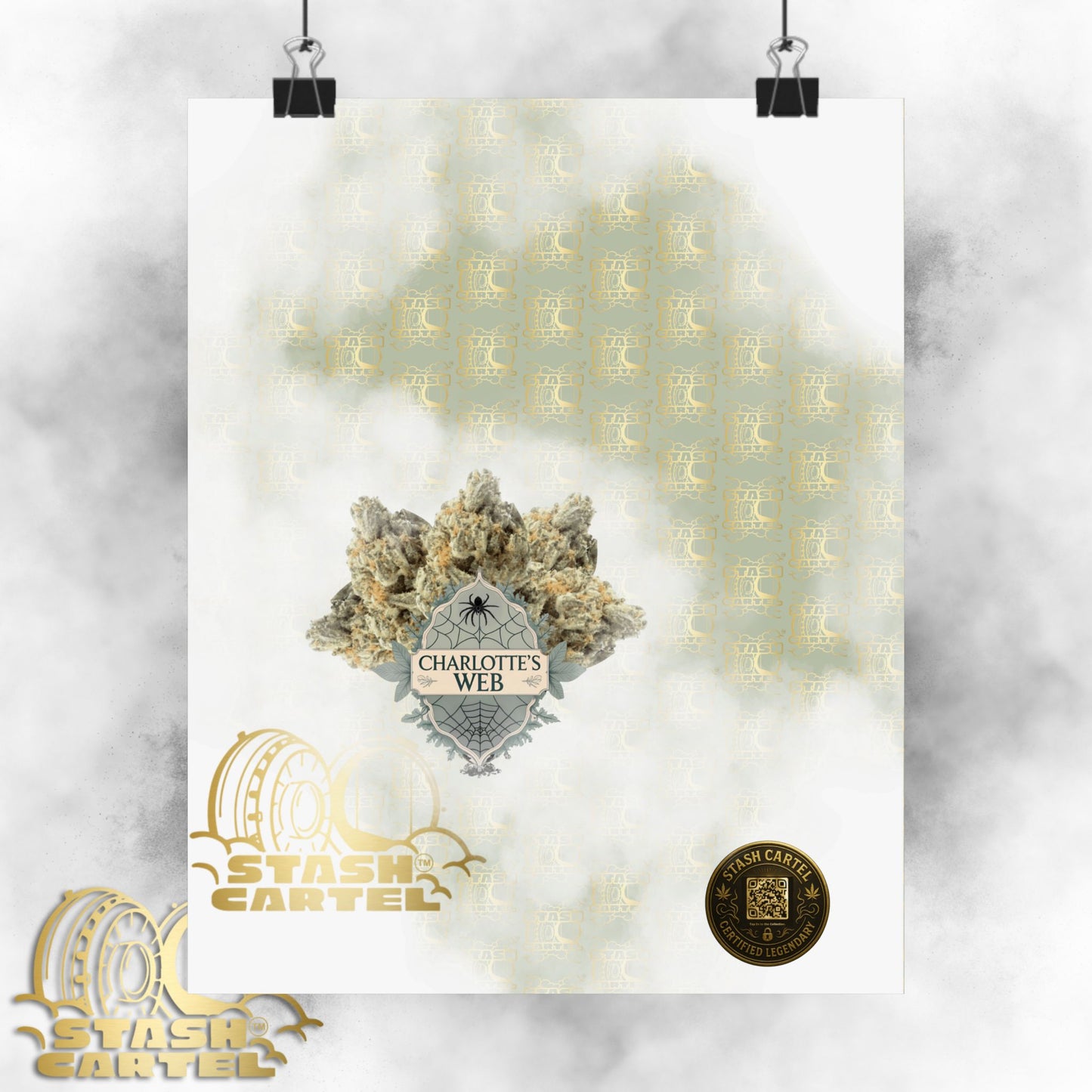 🕸️🌱 Charlotte’s Web Poster – High-CBD Wellness Wall Art with Purpose