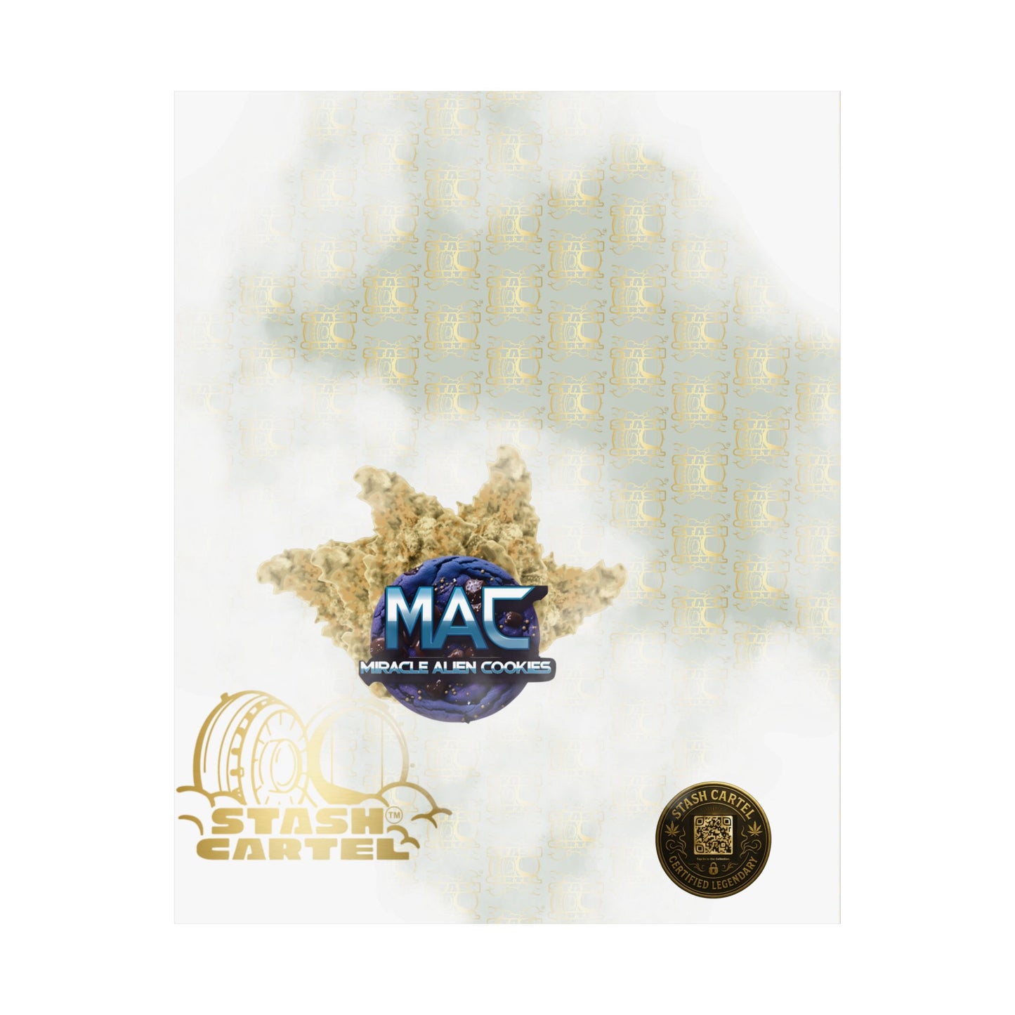 👽🍪 MAC (Miracle Alien Cookies) Poster – Cosmic Hybrid Wall Art with Designer Flavor