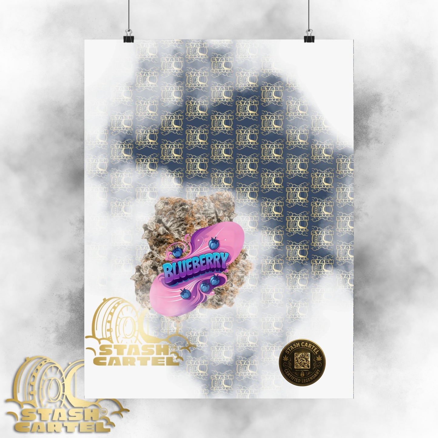 🫐🎶 Blueberry Poster – Classic Indica Poster Packed with Fruity Nostalgia