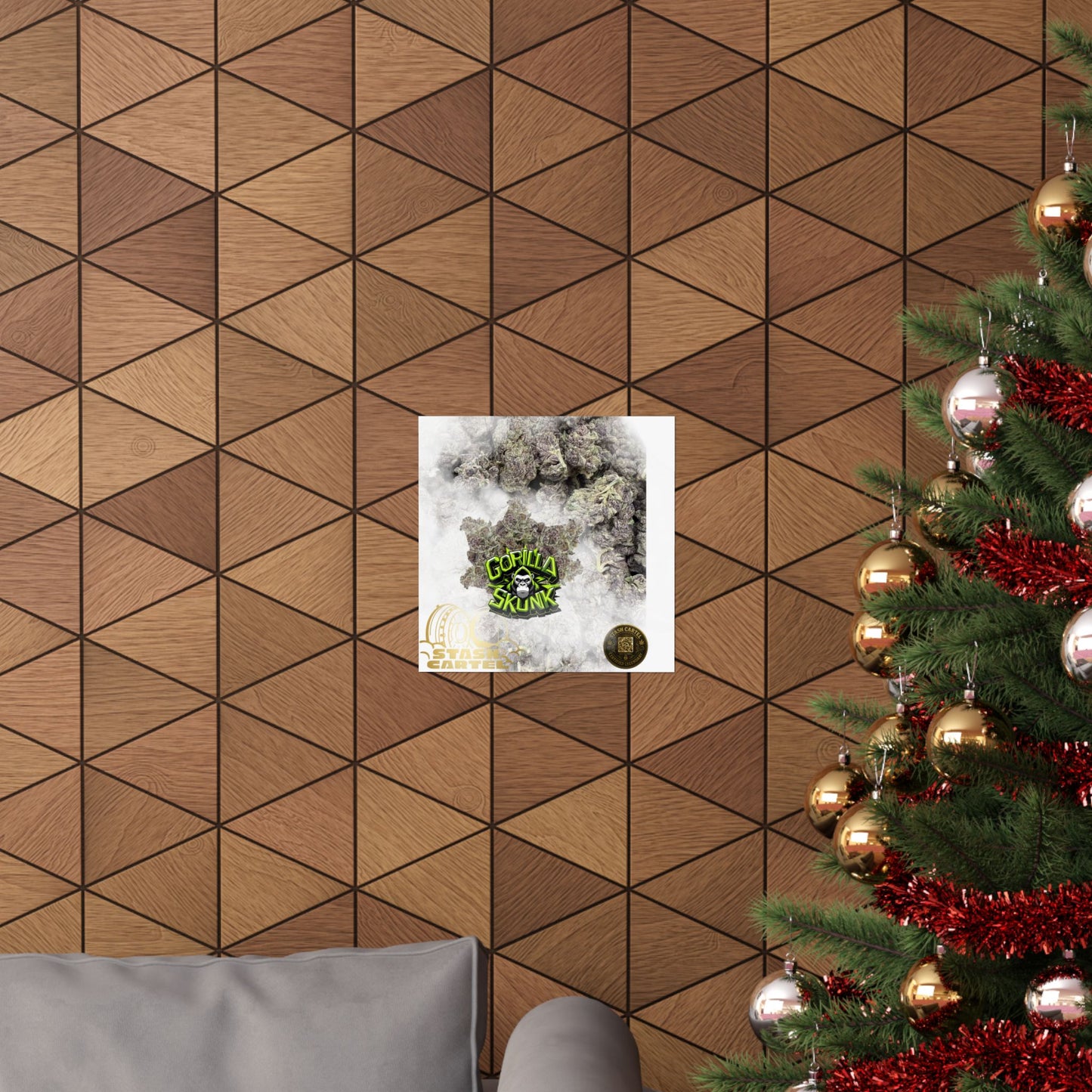 🦍 "Gorilla Skunk" Poster – Pungent Hybrid Cannabis Decor for Real Smokers