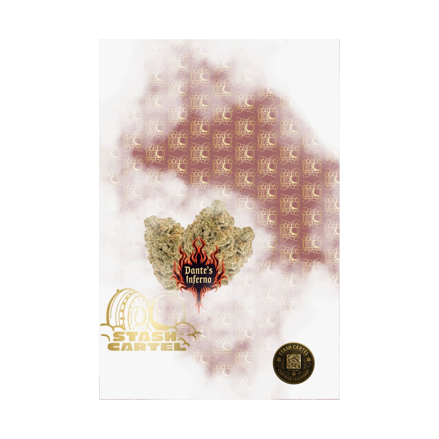 🔥😈 Dante’s Inferno Poster – Exotic Indica Hybrid Poster with Fiery Candy Terps