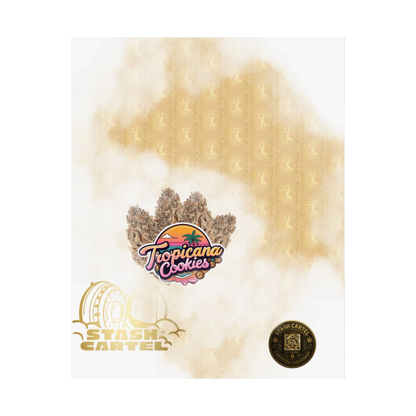 🍊🍪 Tropicana Cookies Poster – Bright Citrus Sativa Poster with Cookie Gas
