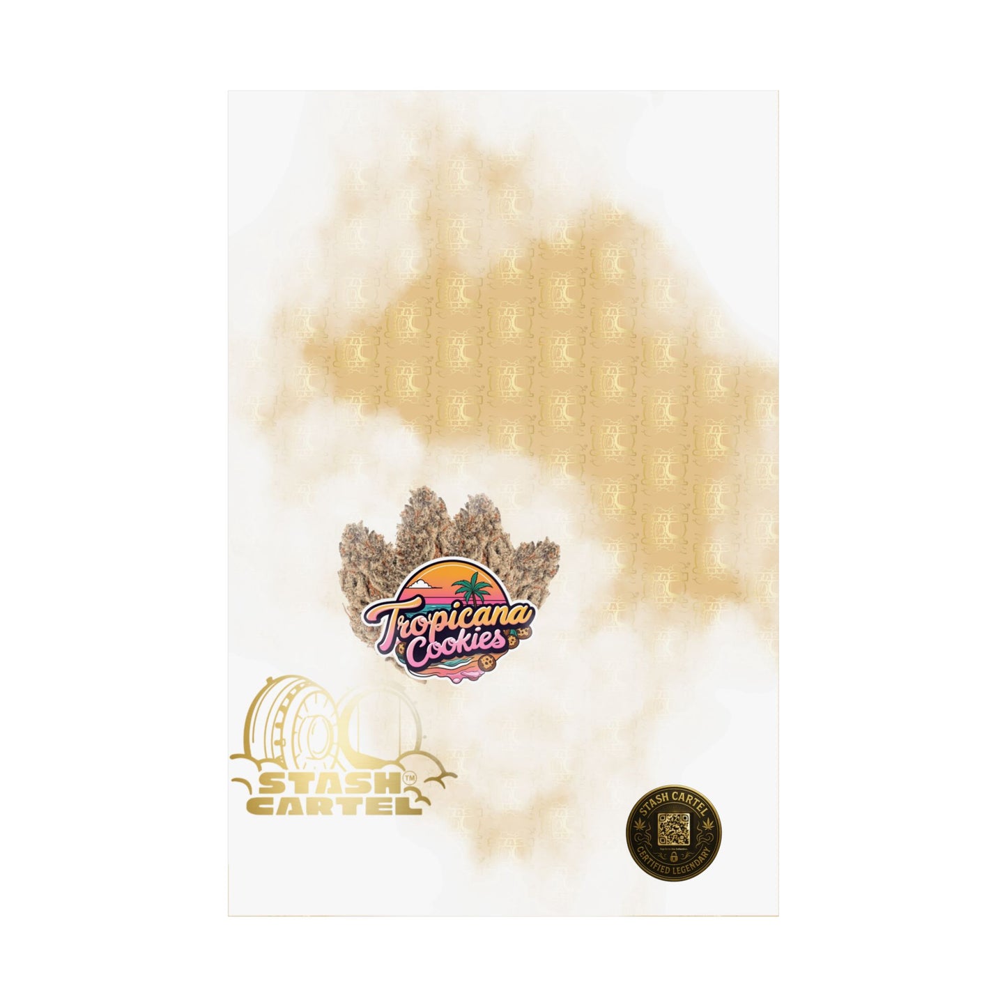 🍊🍪 Tropicana Cookies Poster – Bright Citrus Sativa Poster with Cookie Gas