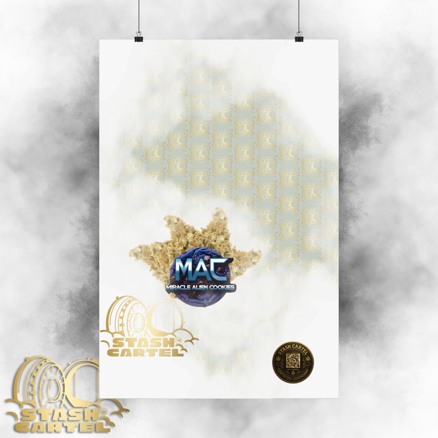 👽🍪 MAC (Miracle Alien Cookies) Poster – Cosmic Hybrid Wall Art with Designer Flavor