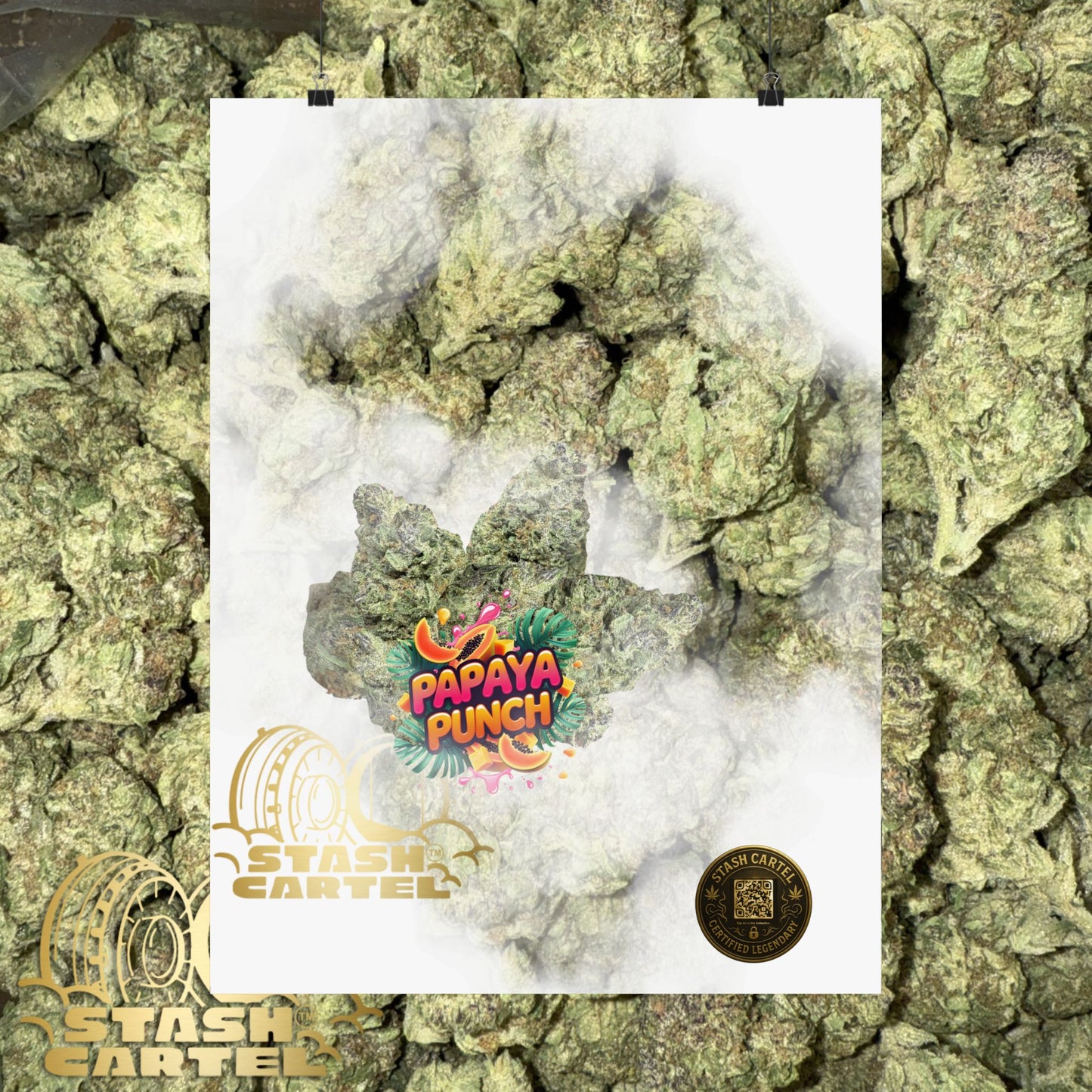 🍹🌺 Papaya Punch Poster – Sunset Indica Poster for Chill & Flavor