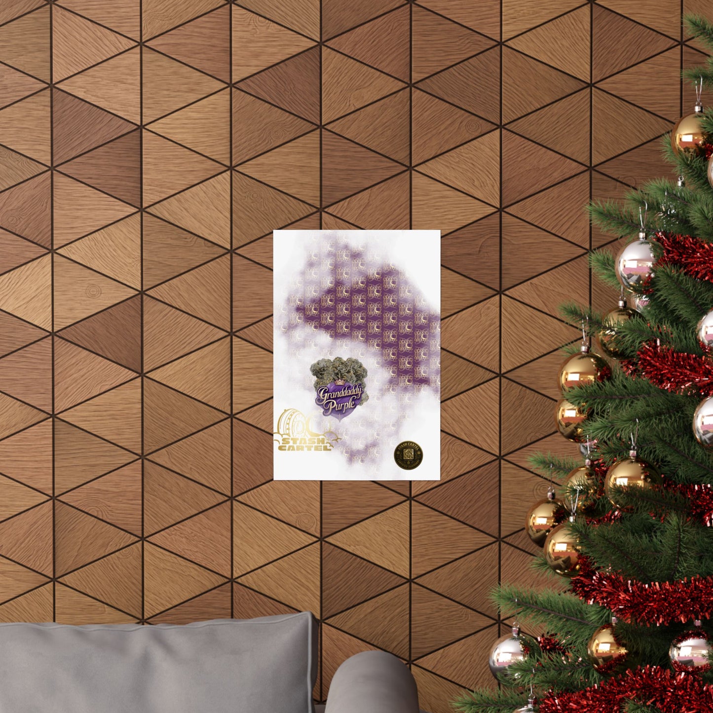 👑 "Granddaddy Purple" Poster – Indica Royalty in Regal Purple Tones