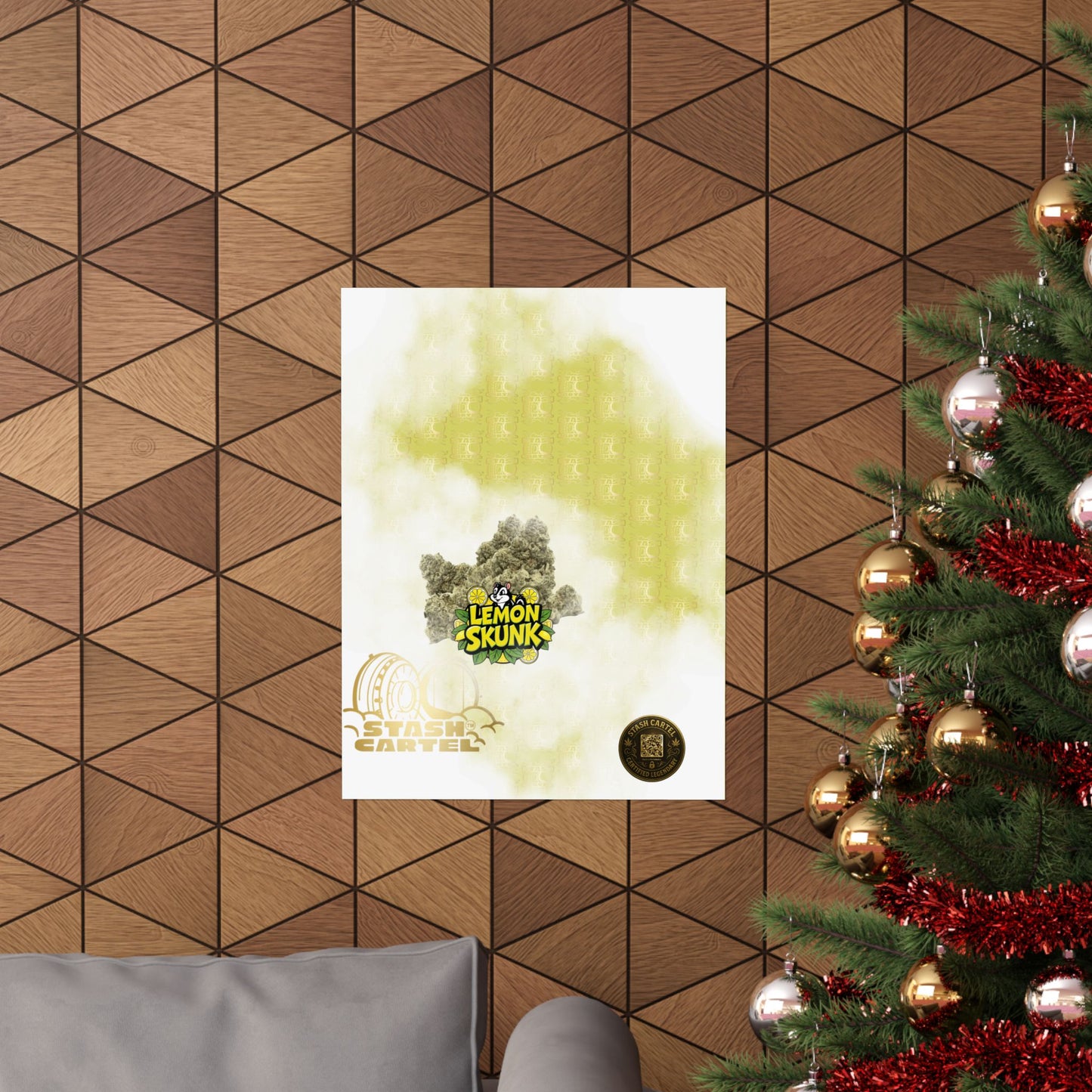 🍋🦨 Lemon Skunk Poster – Zesty Sativa Hybrid with Classic Skunk Funk & Uplifting Vibes