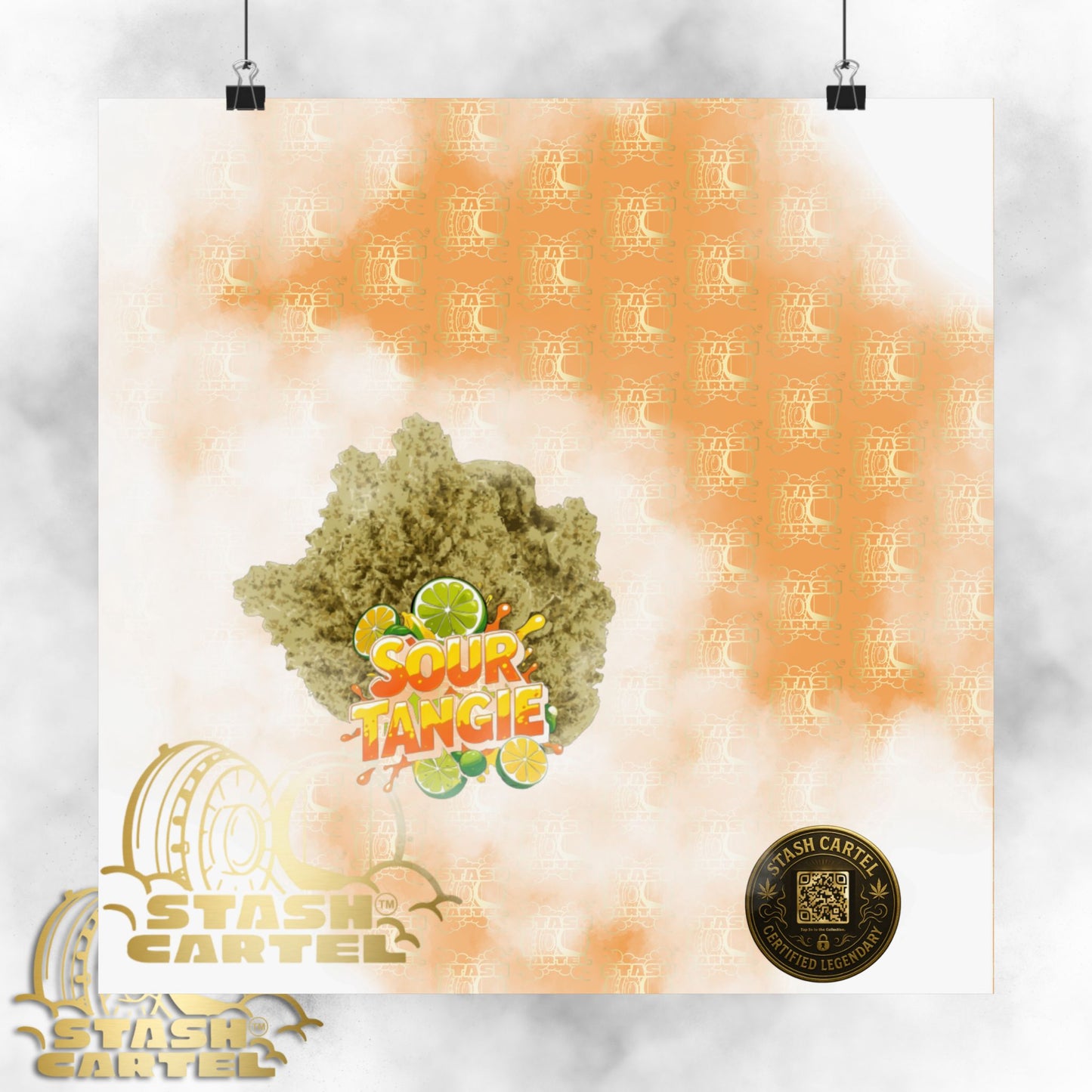 🍊⚡ Sour Tangie Poster – Citrus-Forward Sativa Poster with Diesel Drive