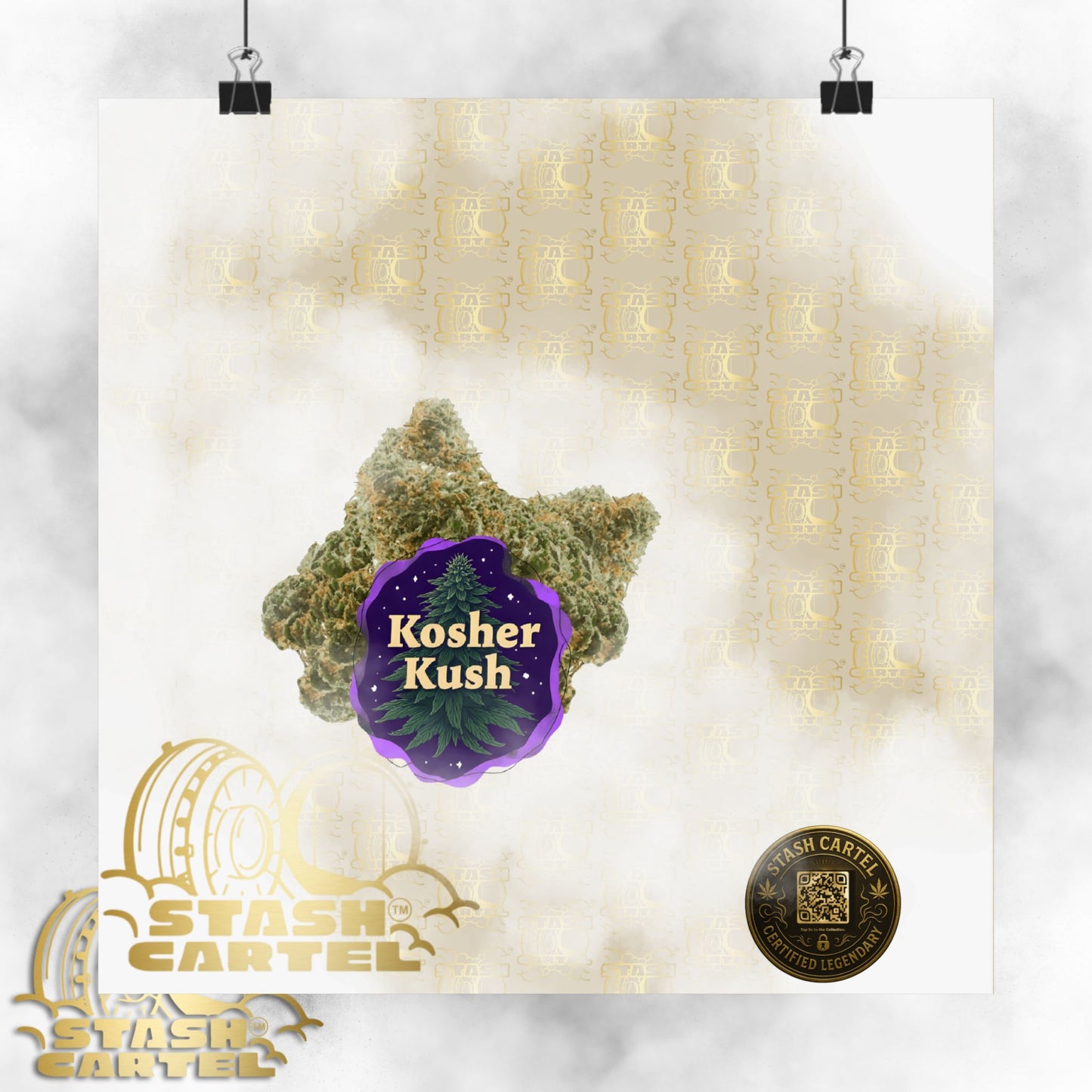 ✡️🌿 Kosher Kush Poster – Sacred Indica Poster with Award-Winning Gas