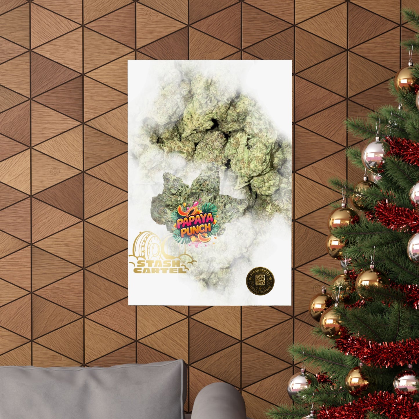 🍹🌺 Papaya Punch Poster – Sunset Indica Poster for Chill & Flavor