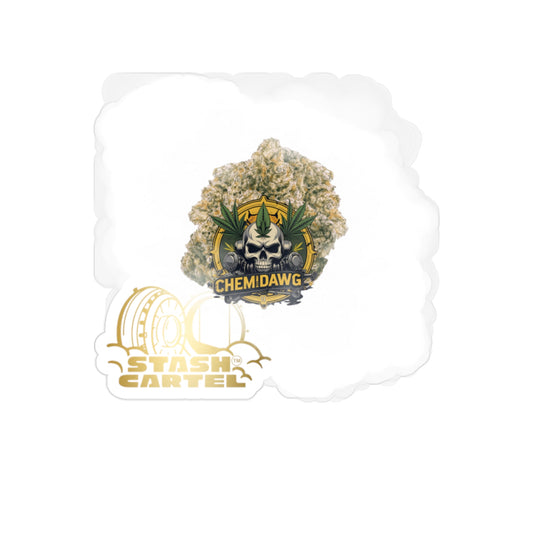 Chemdawg Transparent Outdoor Sticker – Cannabis Culture Art