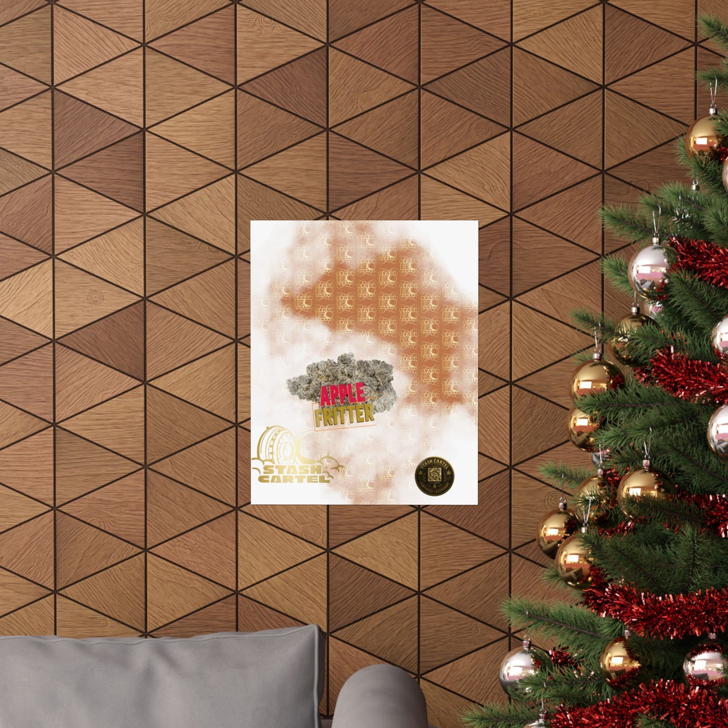 🍏🥧 "Apple Fritter" Hybrid Poster – High-THC Dessert Gas Wall Art