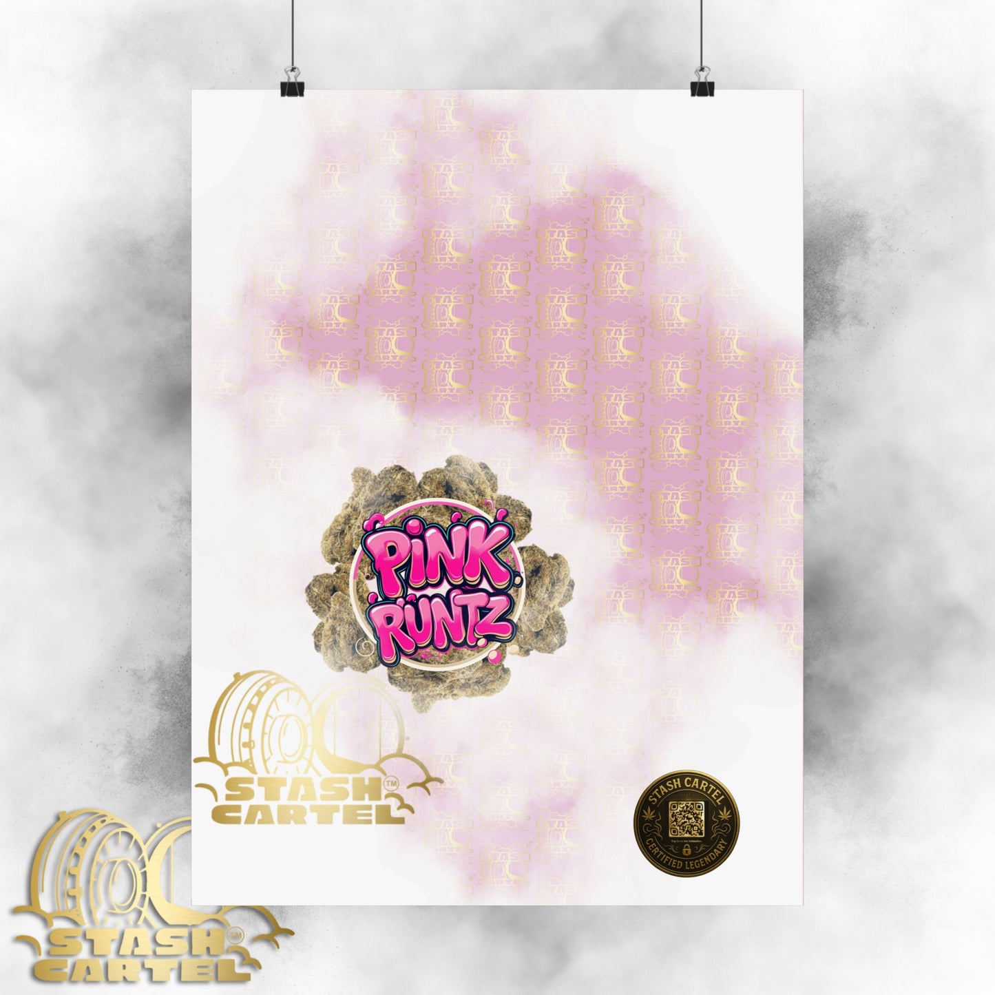 🎀🍭 Pink Runtz Poster – Designer Candy Gas Wall Art with Hybrid Bliss