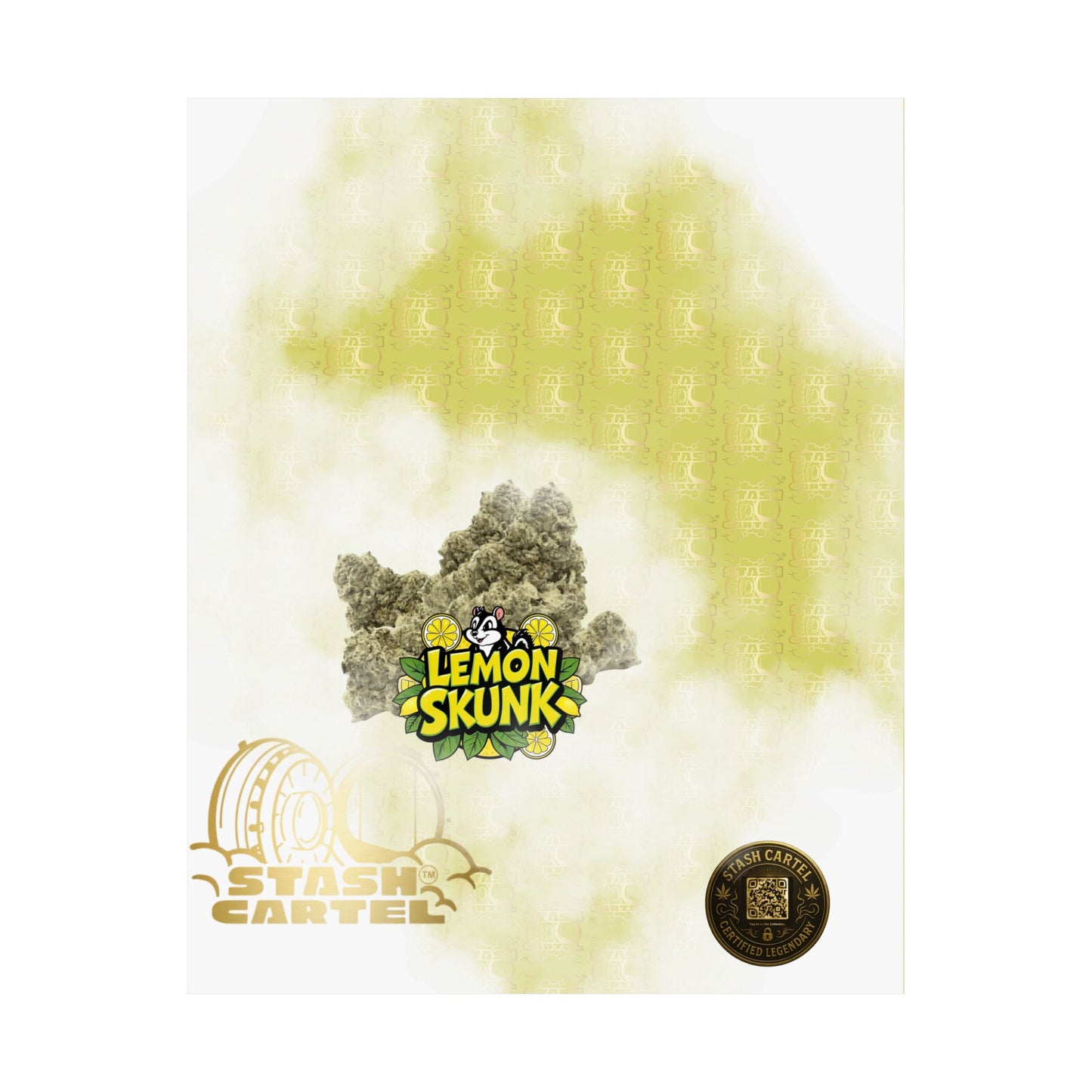 🍋🦨 Lemon Skunk Poster – Zesty Sativa Hybrid with Classic Skunk Funk & Uplifting Vibes