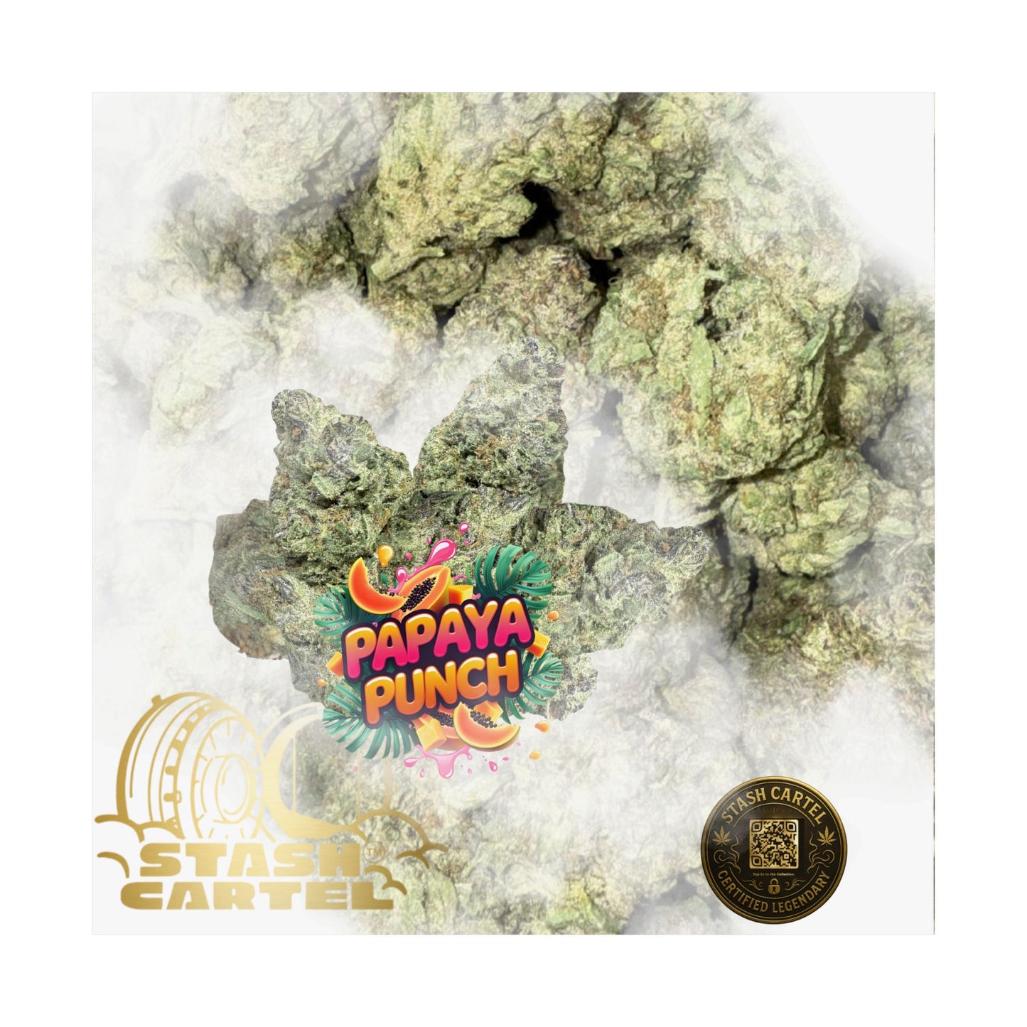 🍹🌺 Papaya Punch Poster – Sunset Indica Poster for Chill & Flavor