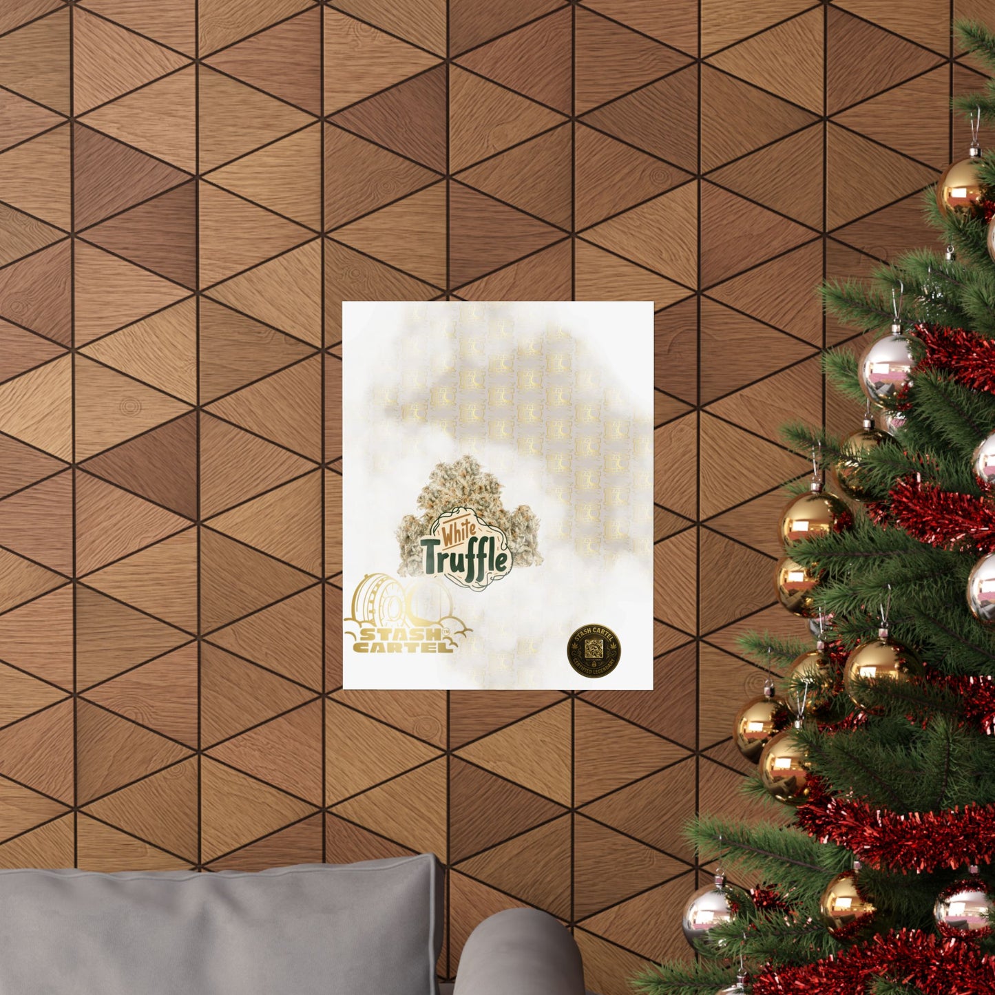 🍄💨 White Truffle Poster – Creamy Exotic Gas Poster with Velvet Indica Feel