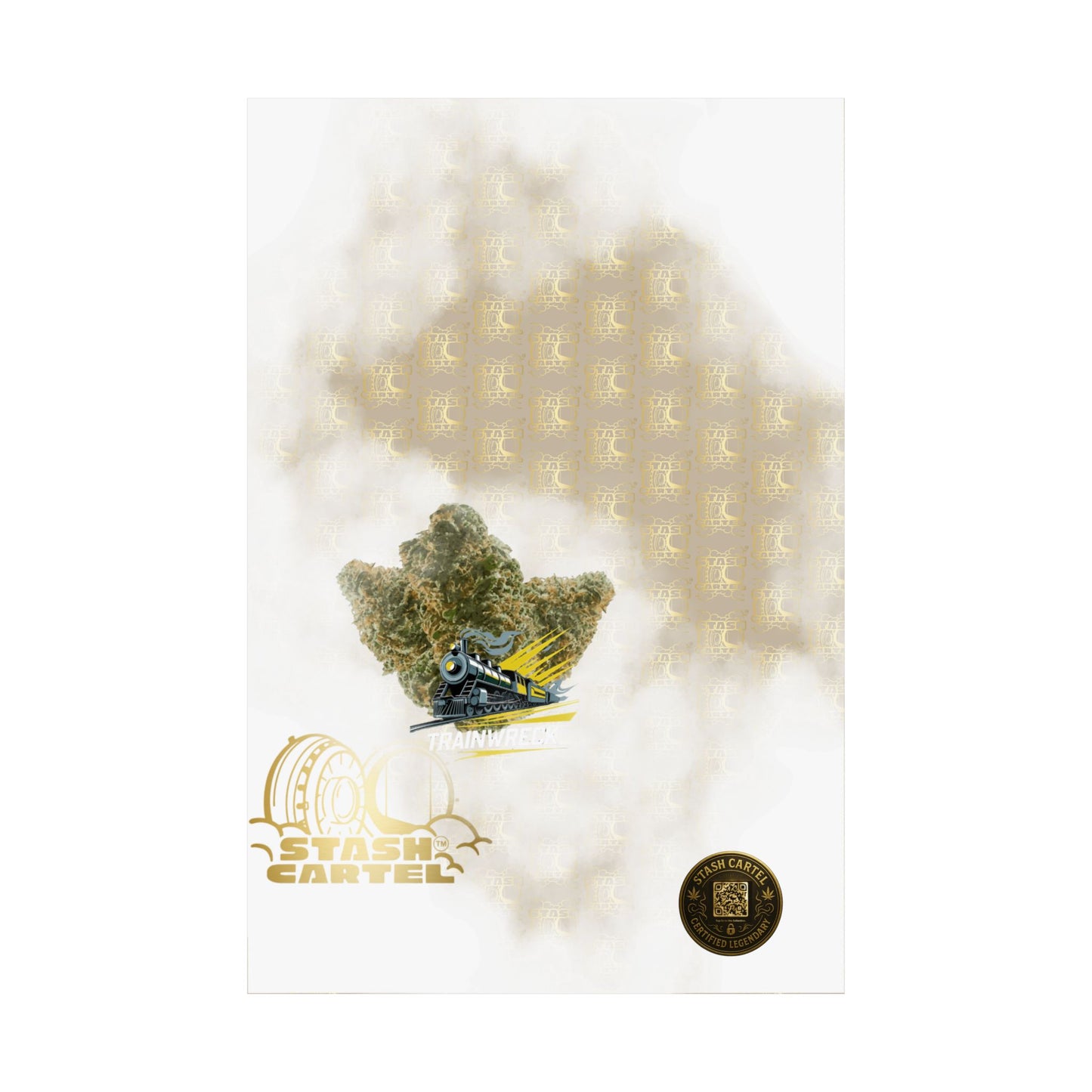 🚂⚡ Trainwreck Poster – High-Voltage Sativa Wall Art for Focus & Flow