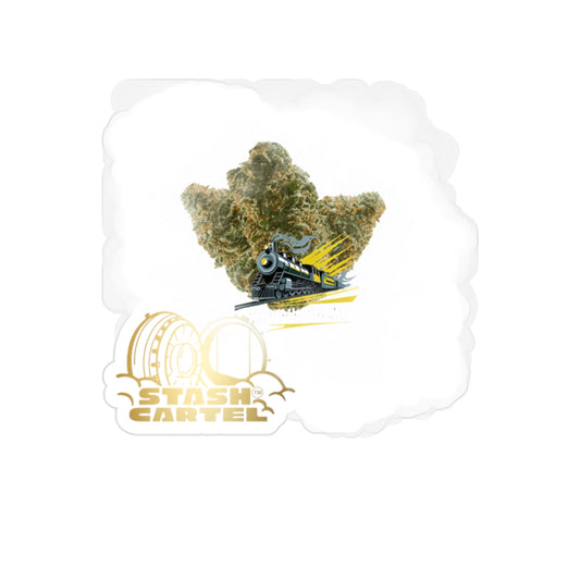 Trainwreck Transparent Outdoor Sticker – Cannabis Culture Art