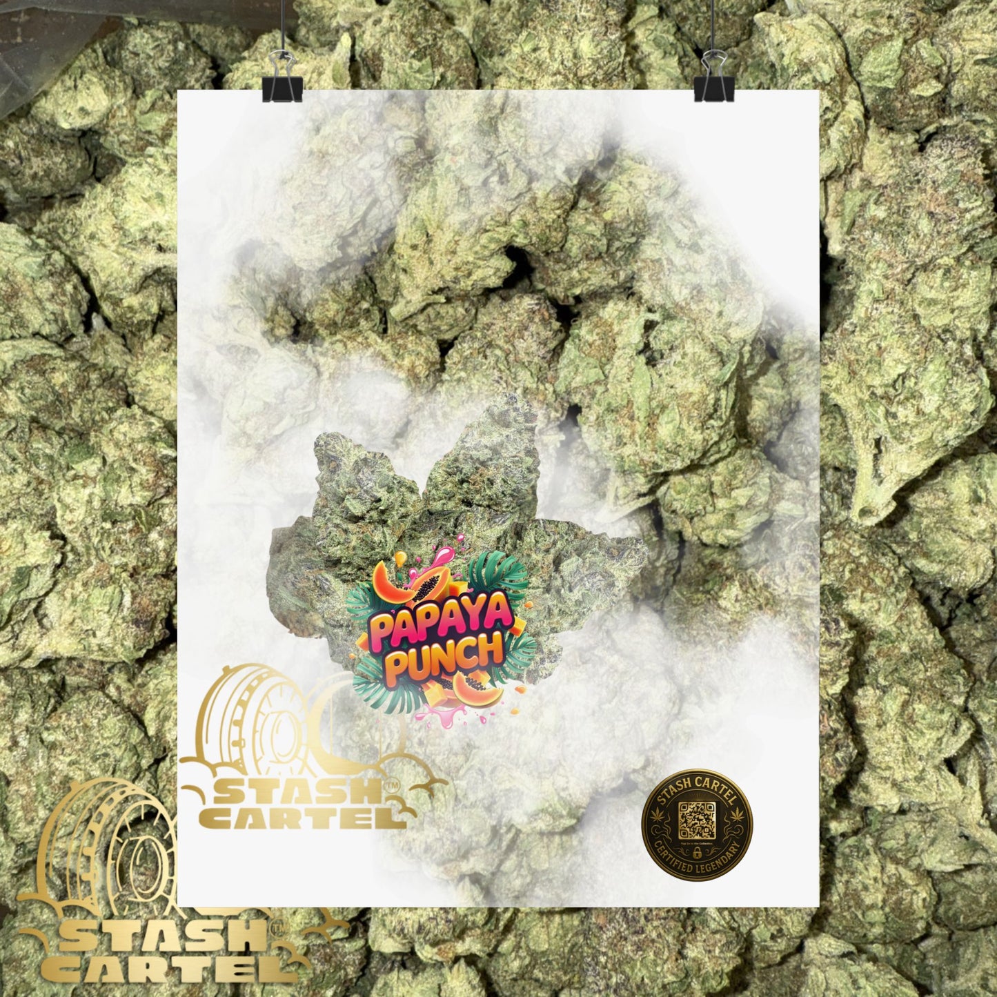🍹🌺 Papaya Punch Poster – Sunset Indica Poster for Chill & Flavor