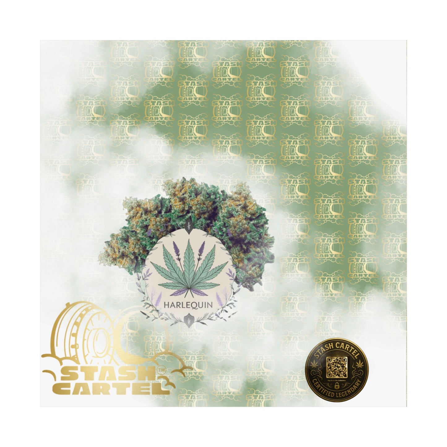 💚🎭 Harlequin Poster – Balanced CBD Poster for Calm & Creativity
