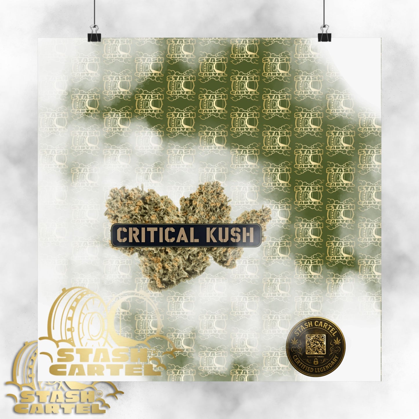 💣🌲 Critical Kush Poster – Classic Indica Wall Art with Spicy Earth & Knockout Calm