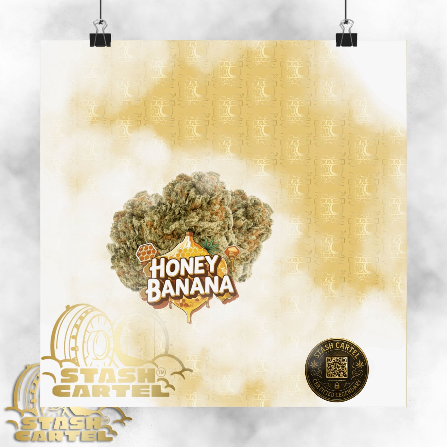 🍌🍯 "Honey Banana" Indica-Hybrid Poster – Sweet Funk & Chill Drip