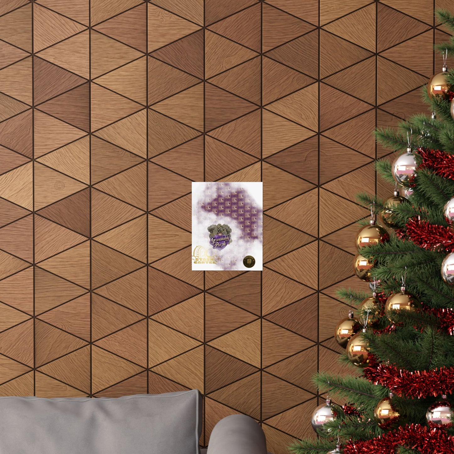👑 "Granddaddy Purple" Poster – Indica Royalty in Regal Purple Tones