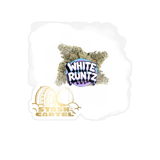 White Runtz Transparent Outdoor Sticker – Weed Culture Collectible