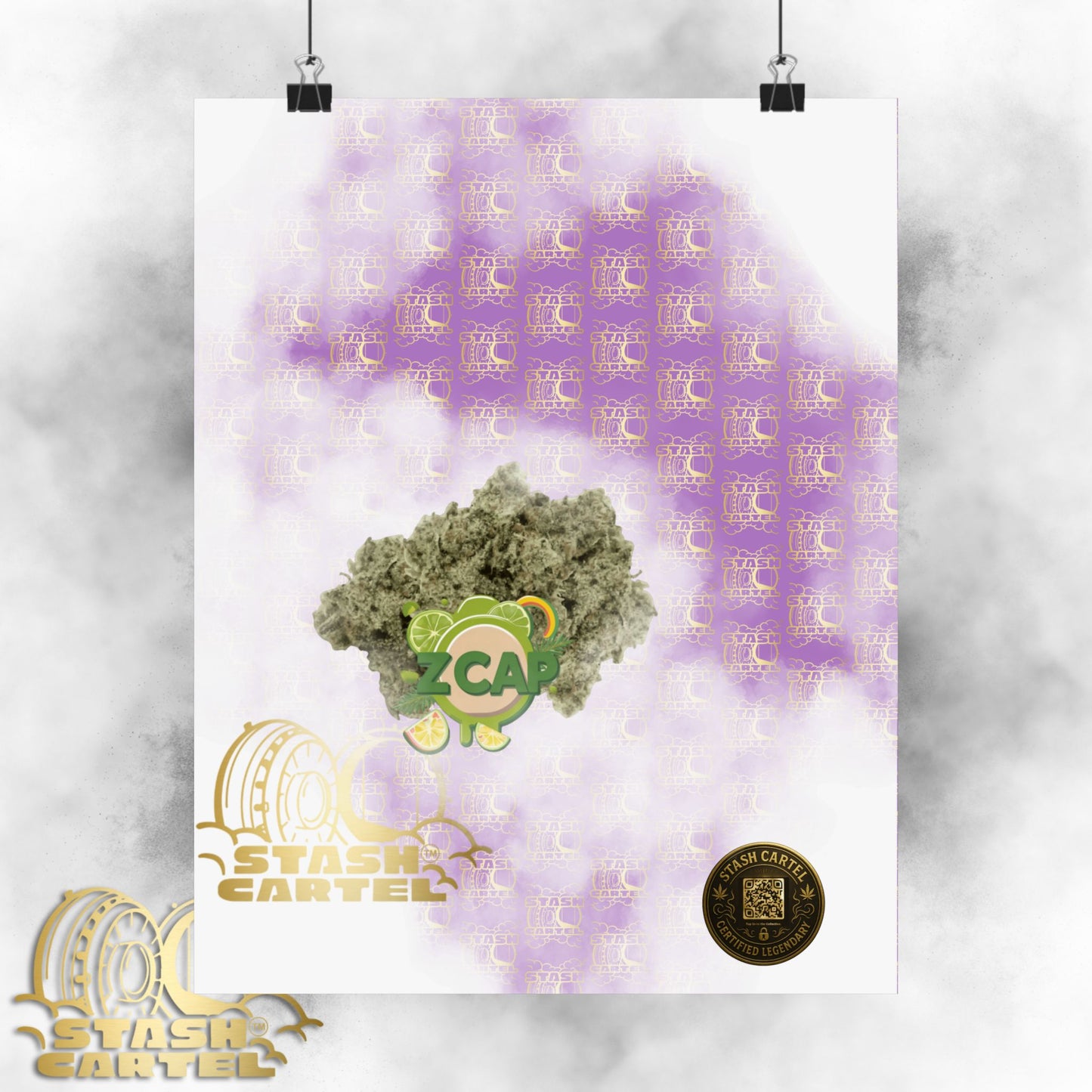 🧢🍬 Z Cap Poster – Designer Zkittlez Hybrid Wall Poster with Drippy Terps