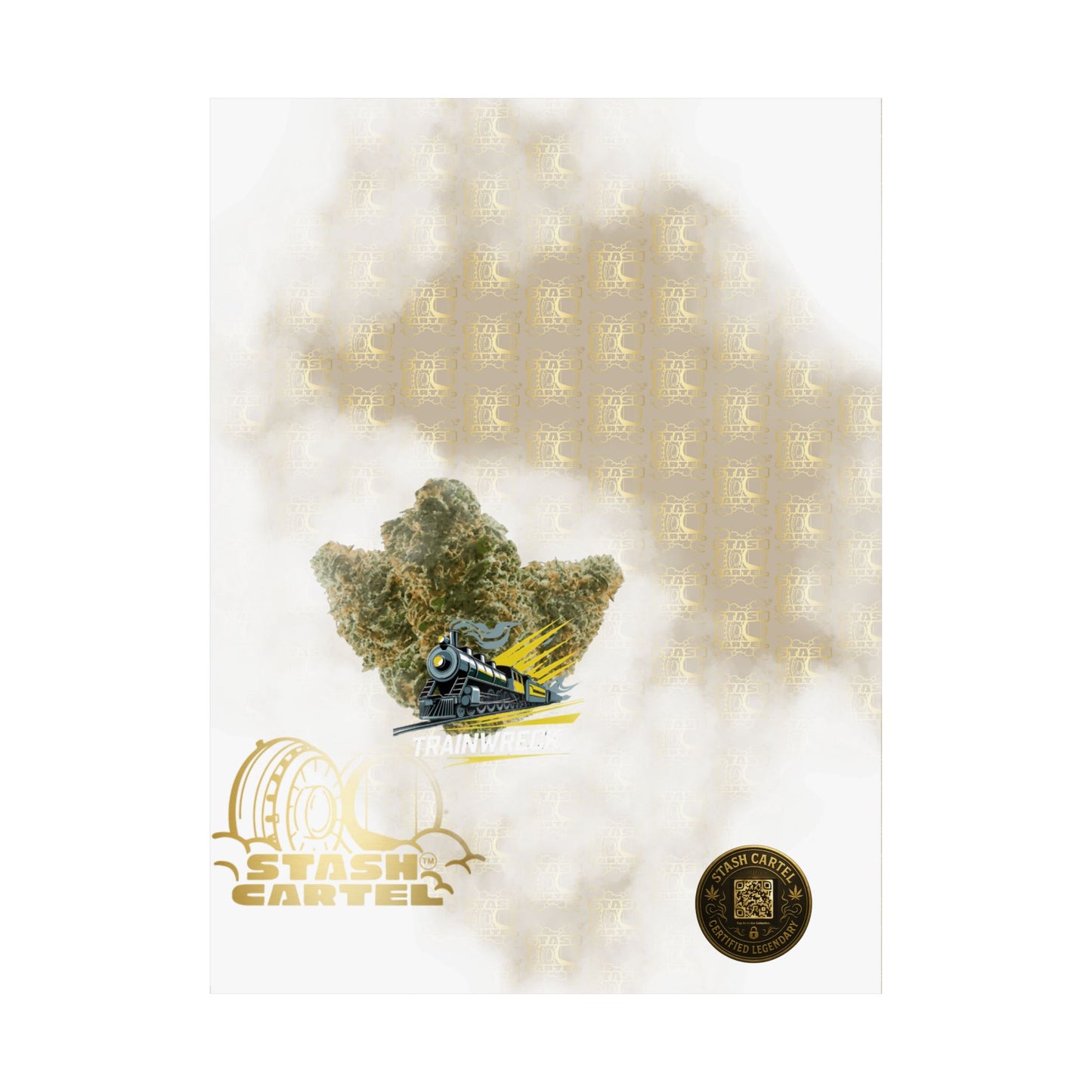 🚂⚡ Trainwreck Poster – High-Voltage Sativa Wall Art for Focus & Flow