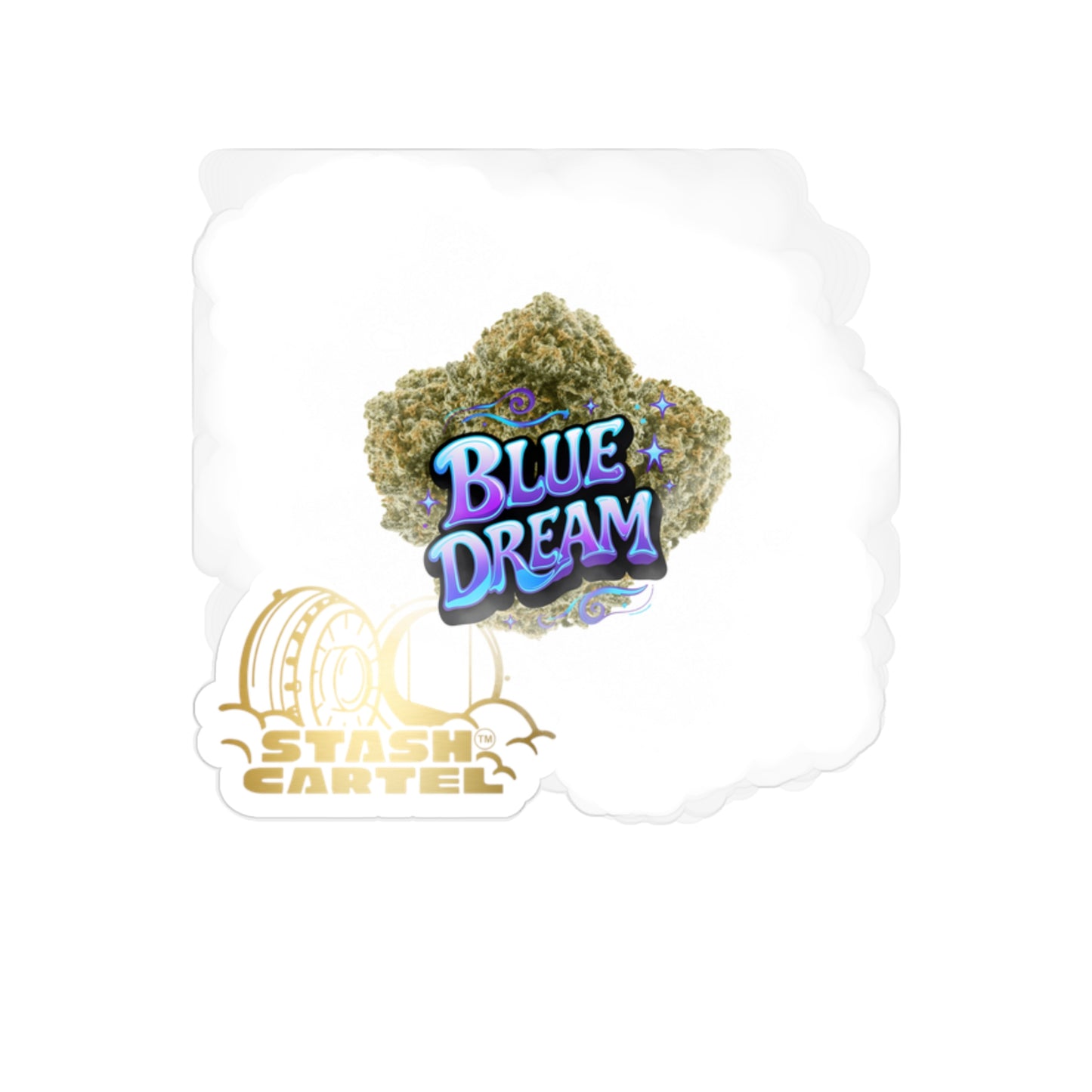 Blue Dream Transparent Outdoor Sticker – Cannabis Culture Art