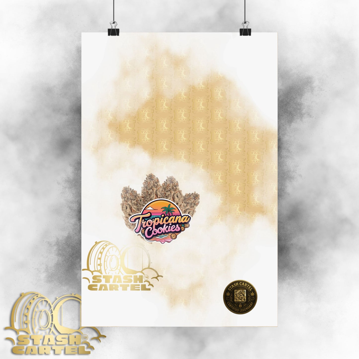 🍊🍪 Tropicana Cookies Poster – Bright Citrus Sativa Poster with Cookie Gas