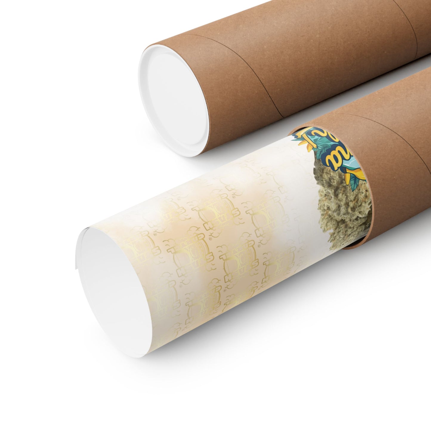 🍌🌿 Banana Kush Poster – Creamy Indica Hybrid Wall Print with Island Chill