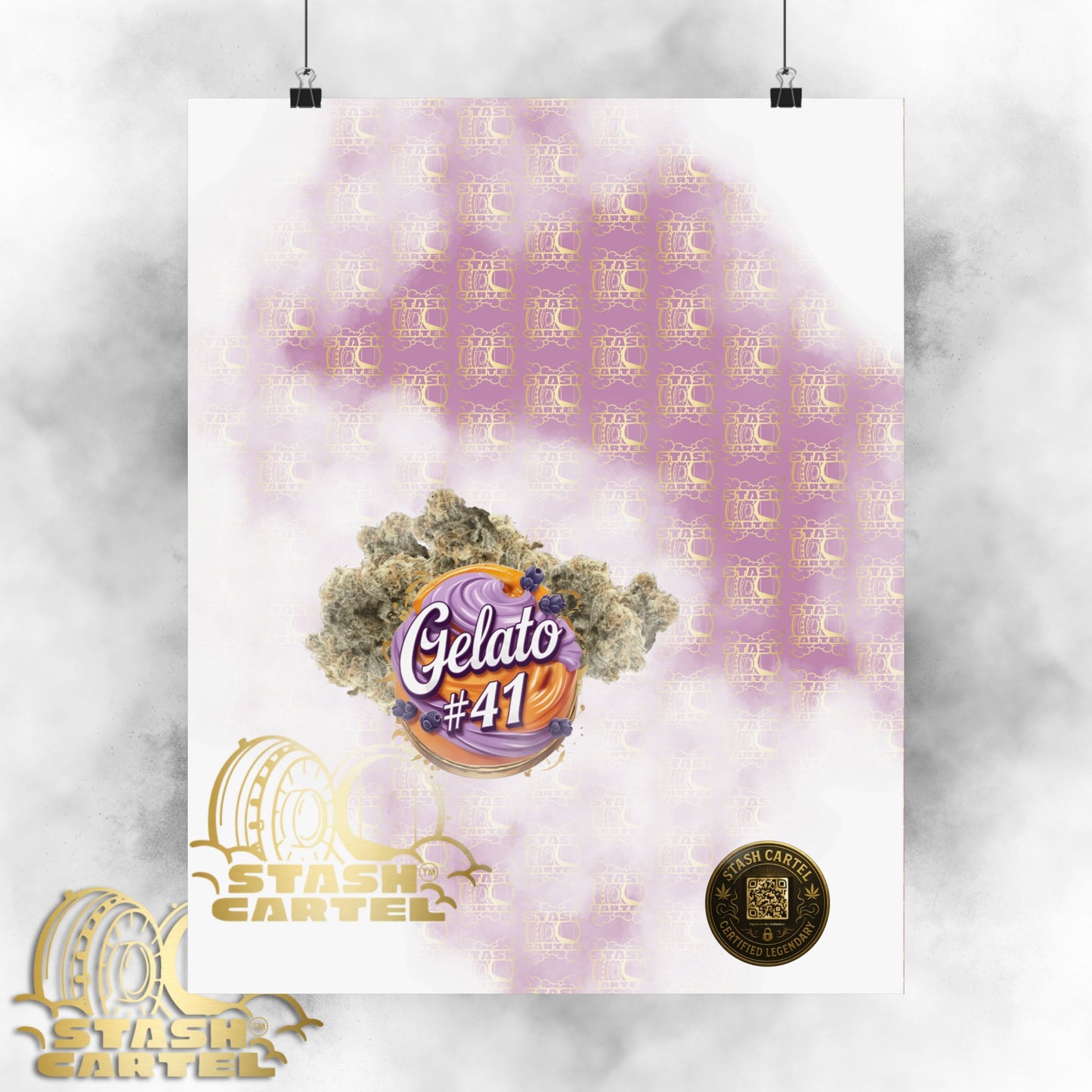 🍨👑 Gelato #41 Poster – Premium Hybrid Wall Art with Dessert Gas