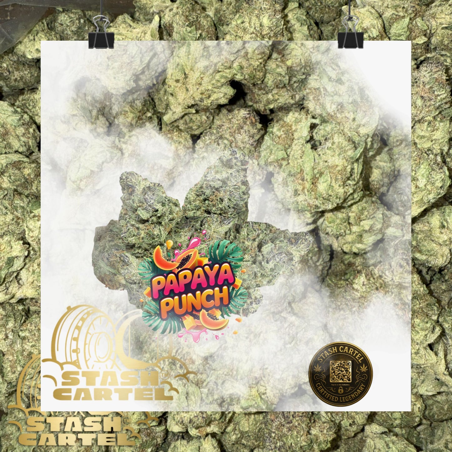 🍹🌺 Papaya Punch Poster – Sunset Indica Poster for Chill & Flavor