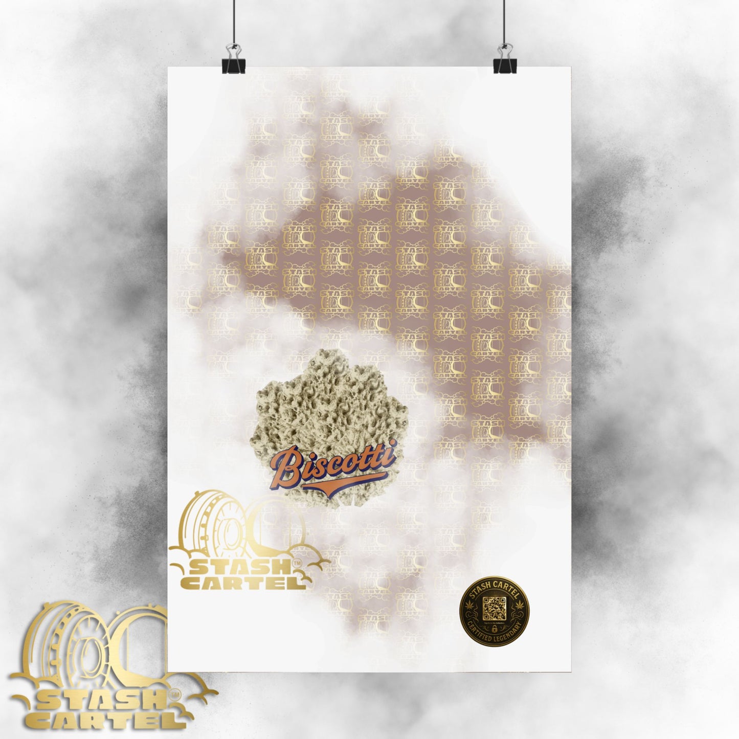 🍪🖤 Biscotti Poster – Cookie Gas Wall Art with Deep Indica Vibes