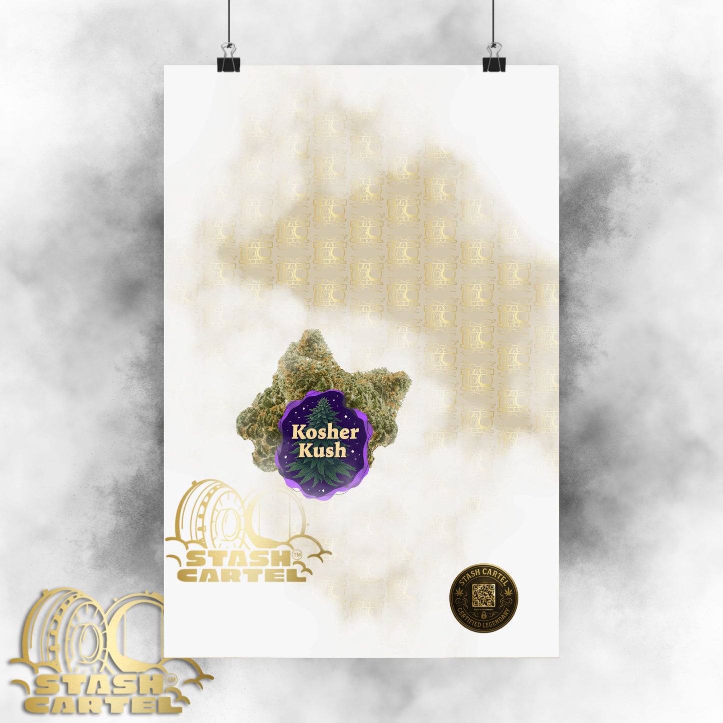 ✡️🌿 Kosher Kush Poster – Sacred Indica Poster with Award-Winning Gas