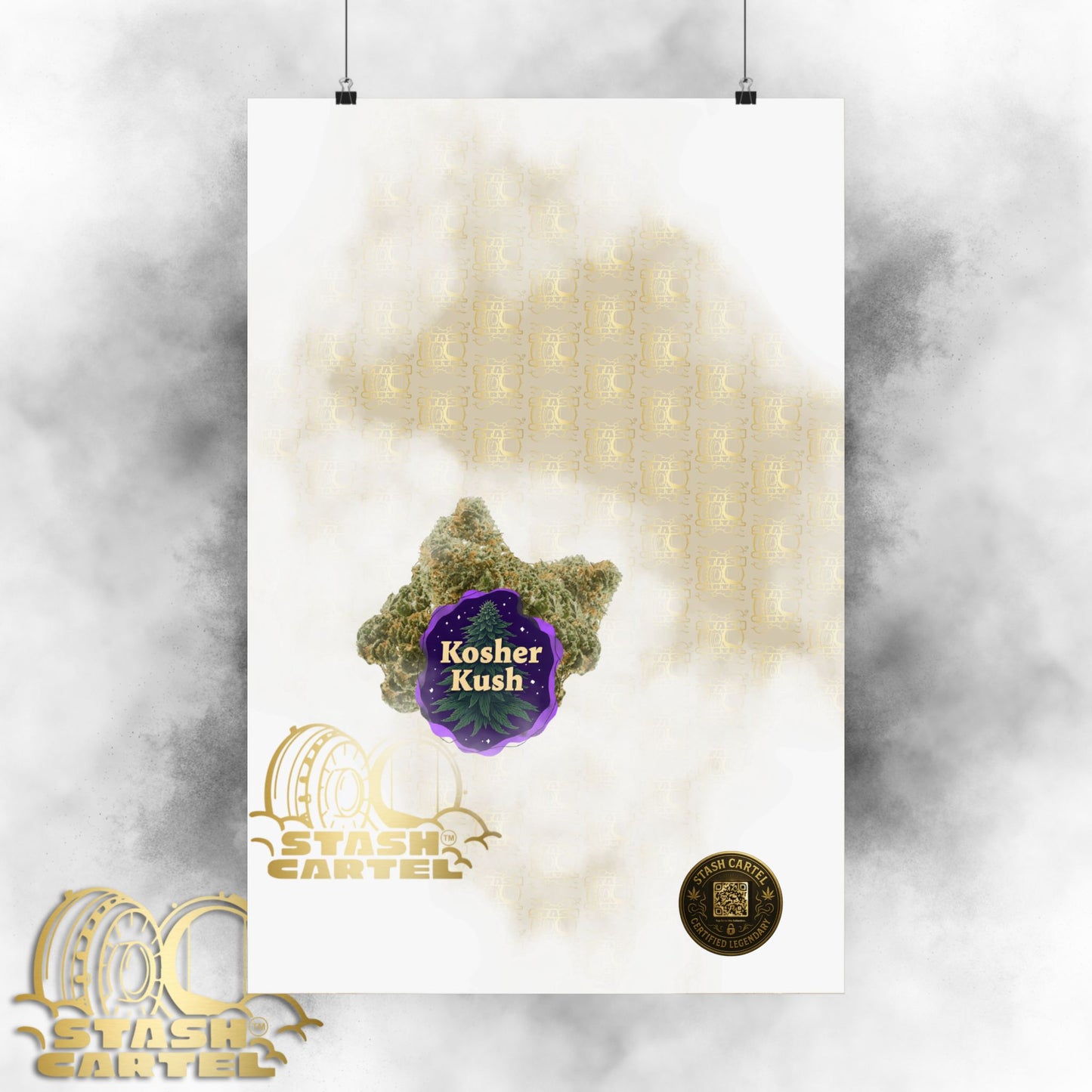 ✡️🌿 Kosher Kush Poster – Sacred Indica Poster with Award-Winning Gas
