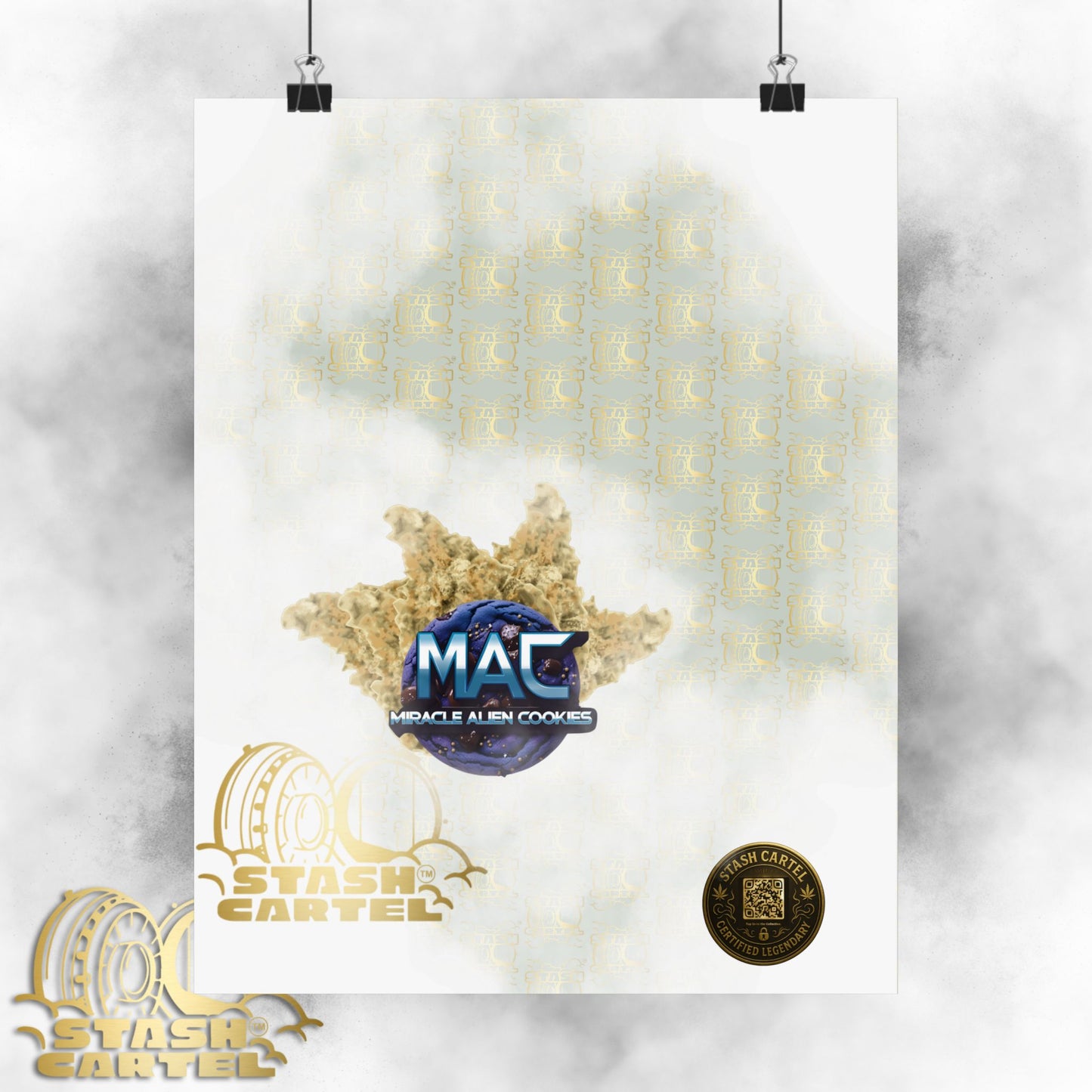 👽🍪 MAC (Miracle Alien Cookies) Poster – Cosmic Hybrid Wall Art with Designer Flavor