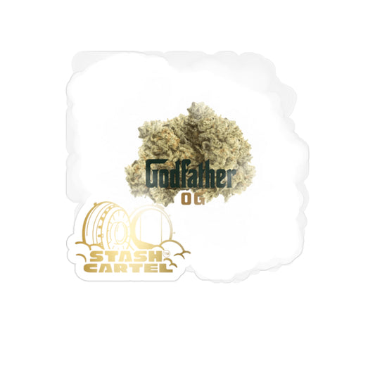 Godfather OG Transparent Outdoor Sticker – Cannabis Art Collectible
