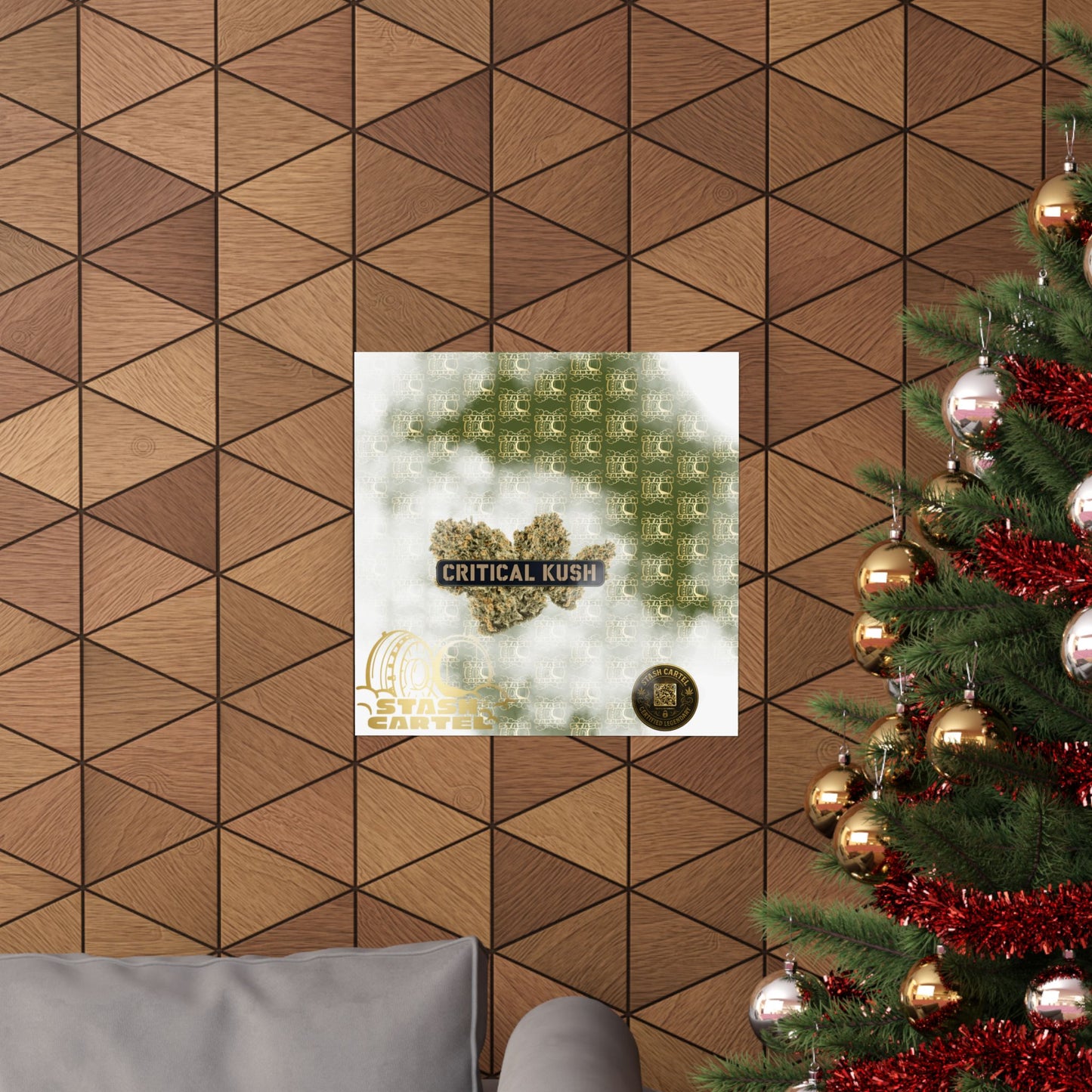 💣🌲 Critical Kush Poster – Classic Indica Wall Art with Spicy Earth & Knockout Calm