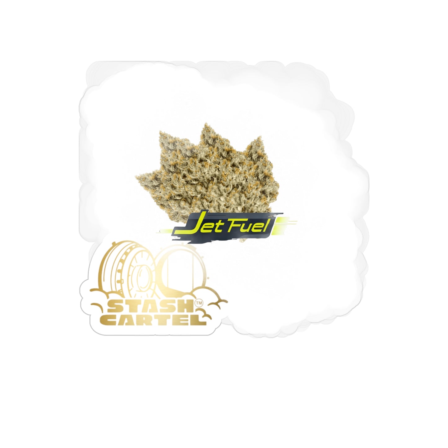 Jet Fuel Transparent Outdoor Sticker – Cannabis Culture Art