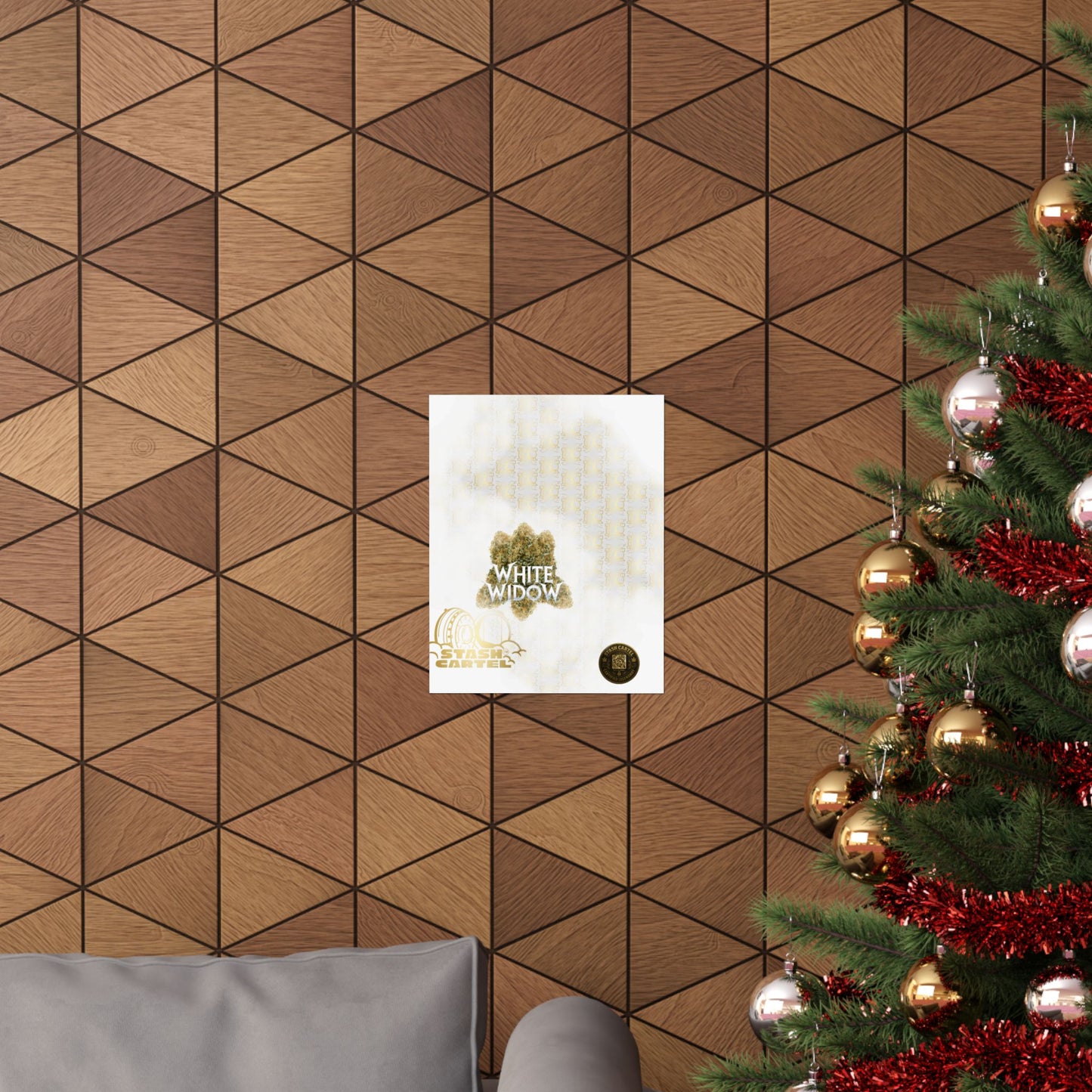 🕸️ "White Widow" Frosted Hybrid Legacy Poster – Classic Cannabis Wall Art
