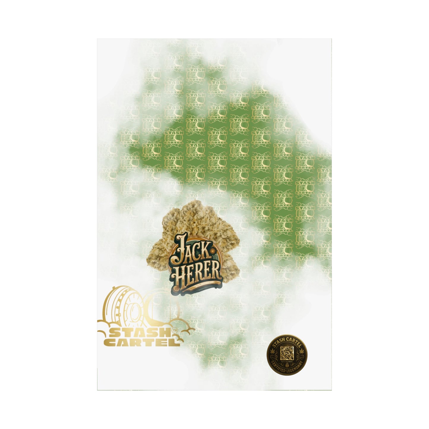 📖 "Jack Herer" Activist Sativa Energy Poster – Legacy Cannabis Art in Dank Green