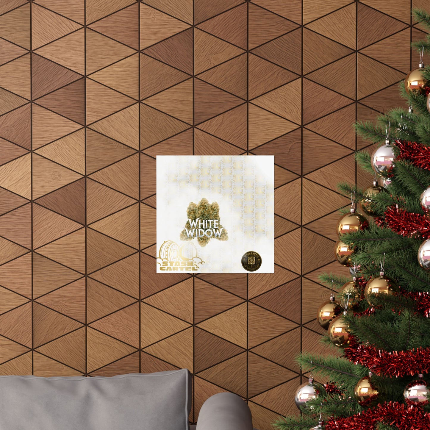 🕸️ "White Widow" Frosted Hybrid Legacy Poster – Classic Cannabis Wall Art