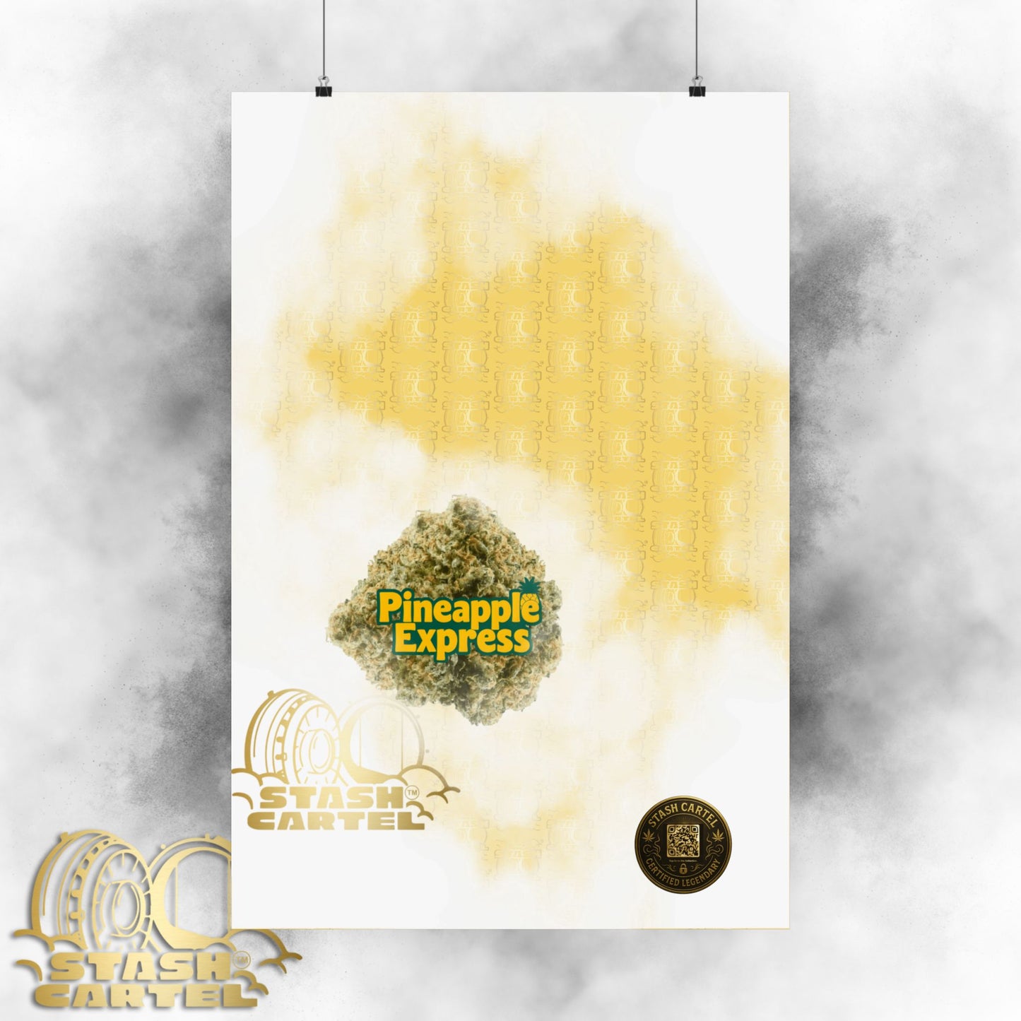 🍍 "Pineapple Express" Tropical Sativa Drip – Sweet Cannabis Poster with High-Energy Vibes