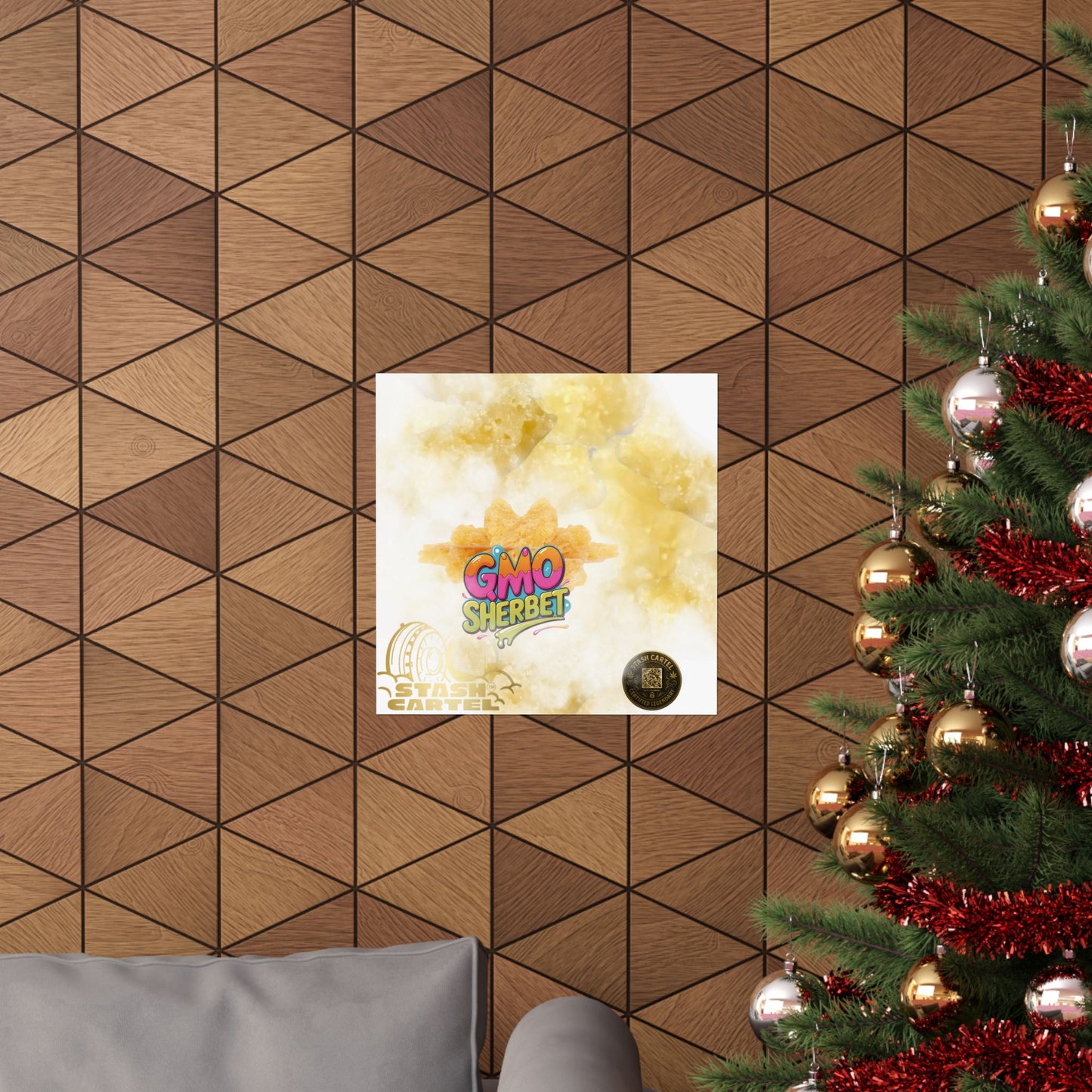 🍧 "GMO Sherbet Crumble Sugar Wax" Terp Profile Art Poster